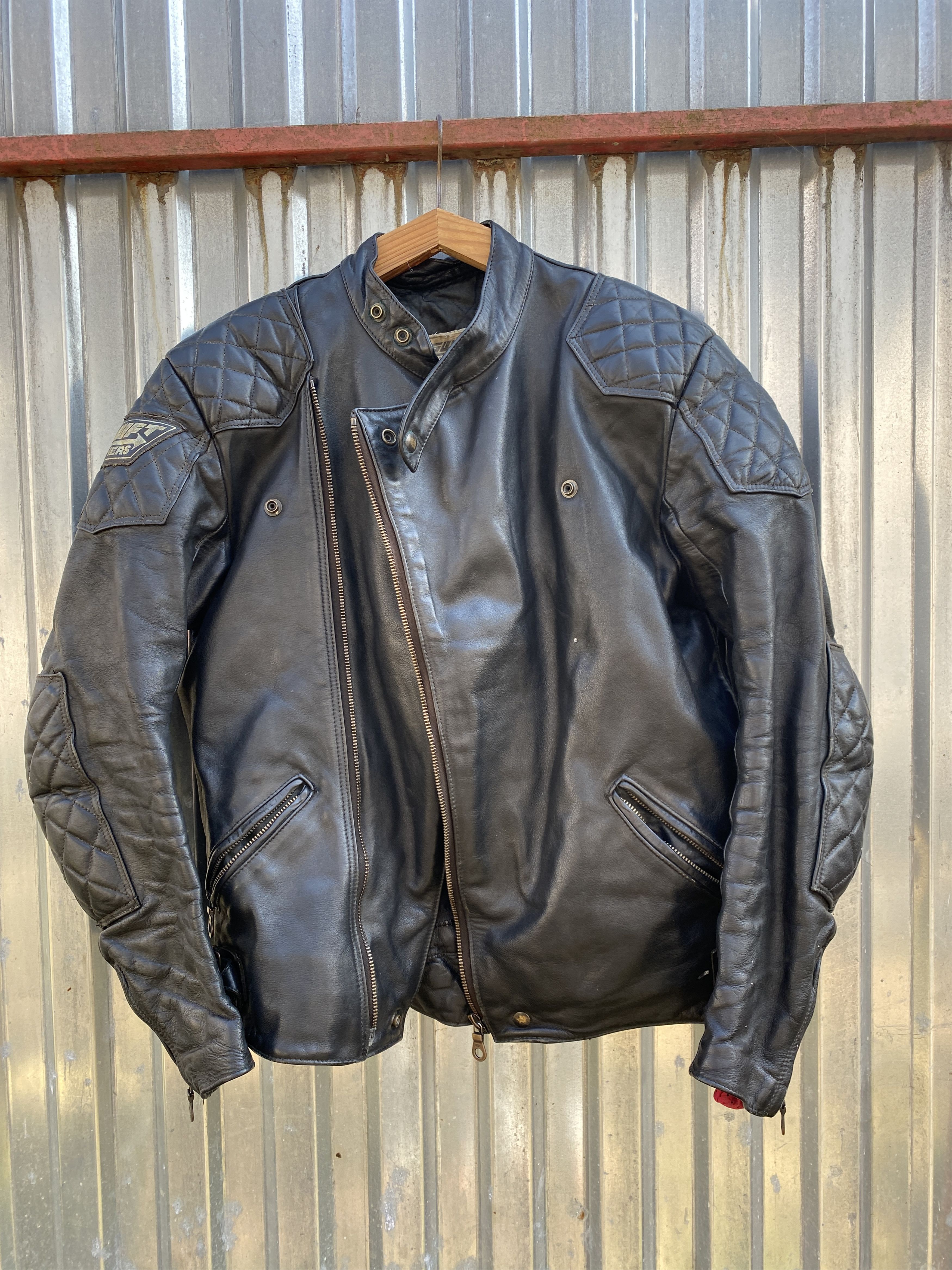 Vintage Leather Jacket Streetwear Biker Jacket Moto