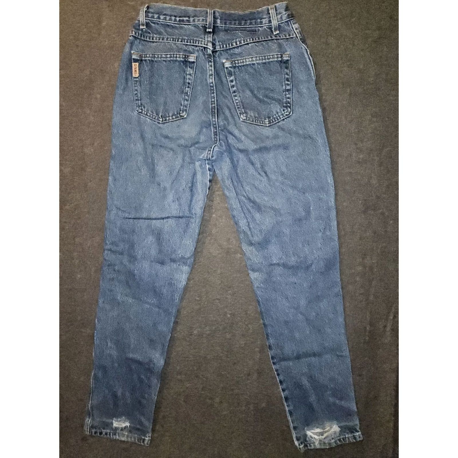 Vintage VINTAGE Gitano Tapered Jeans Women 8 High Rise Blue 80s 90s Denim Distressed Pockets Logo Zipper Button Regular Rise 29in Inseam 28W/28L Women Size 30" / US 8 / IT 44 - 7 Thumbnail