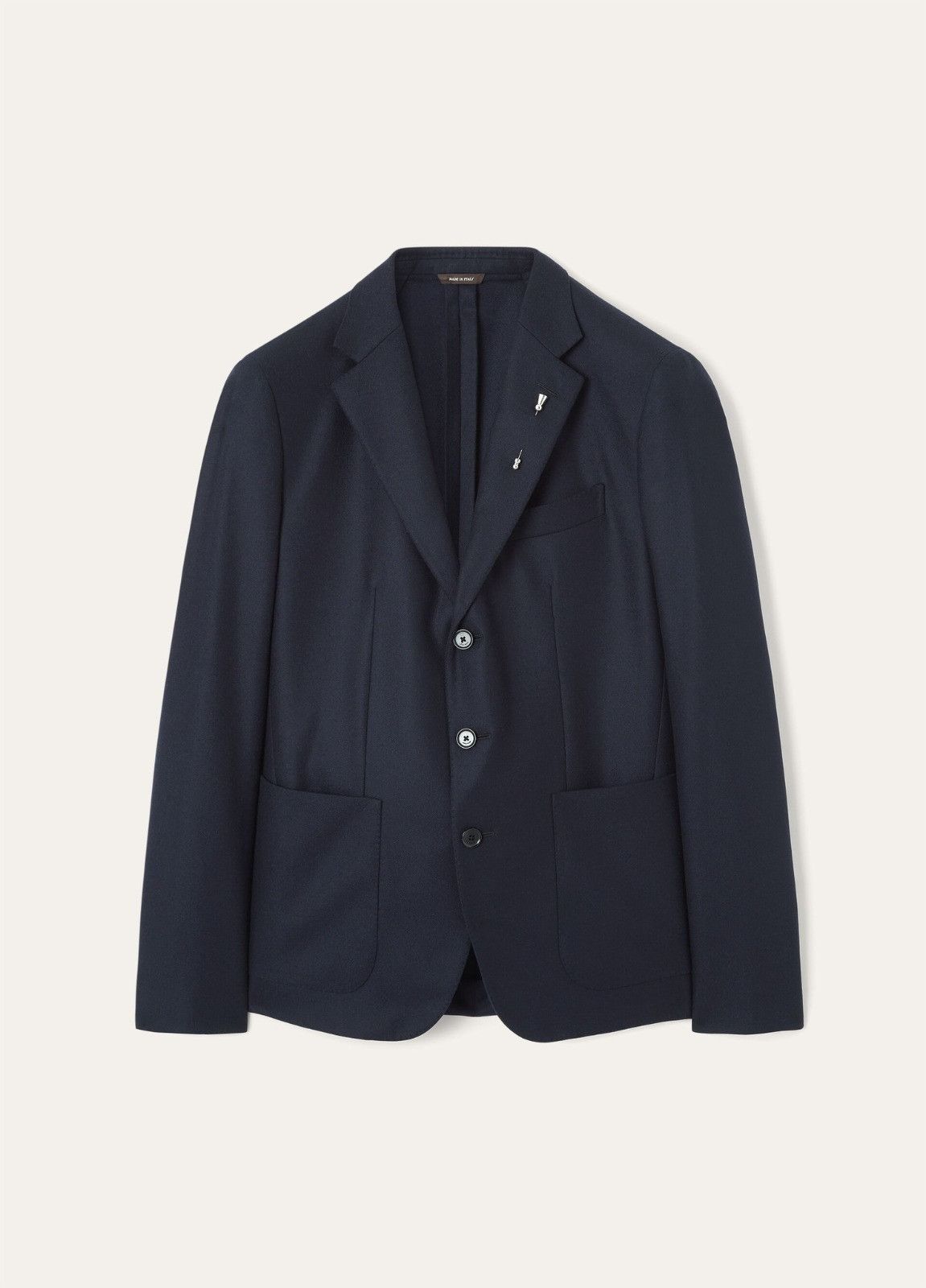 Loro Piana o1srvl11e0526 FAP2886 Torino Notch SB Shirt Jacket in Blue Size US M / EU 48-50 / 2 - 1 Thumbnail
