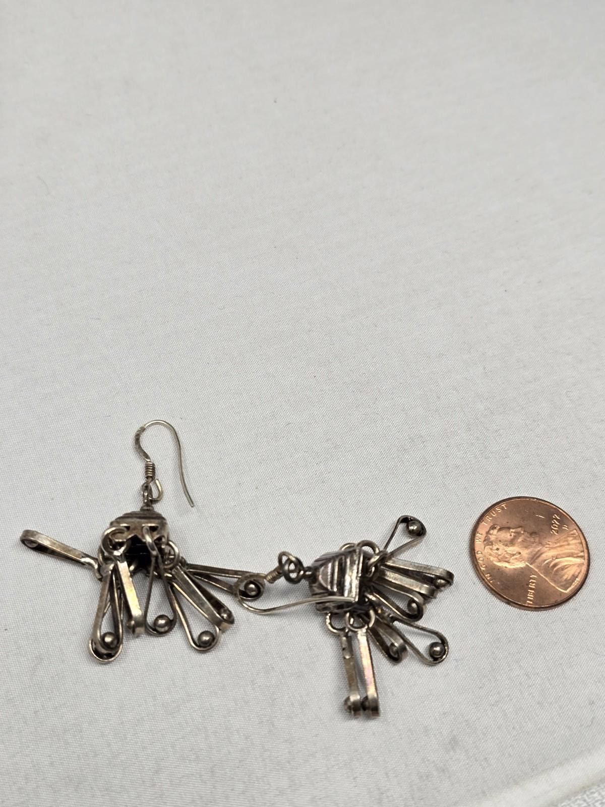 Studio D'Artisan Sterling Silver Chandelier Lantern Earrings Handmade 10g Size ONE SIZE - 5 Thumbnail