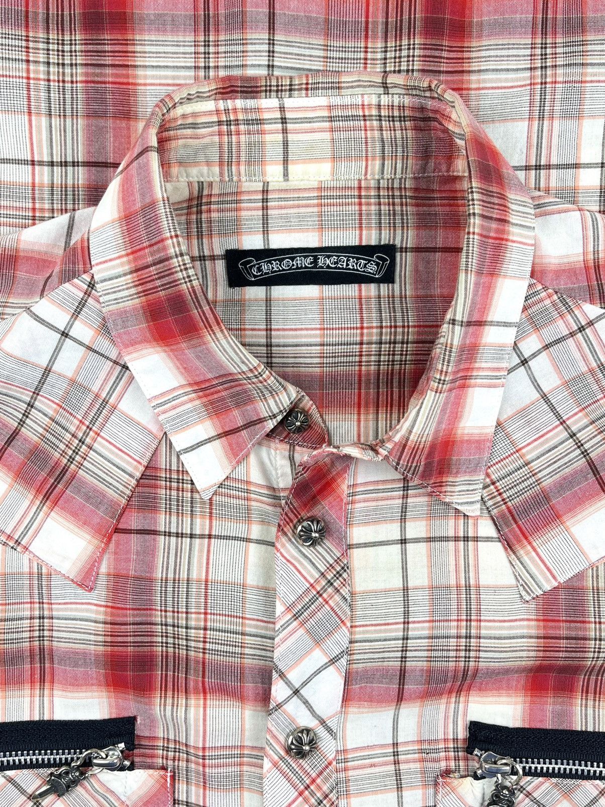 Chrome Hearts Chrome Hearts Oversized Cross Patch Leather Button Up Shirt Size US M / EU 48-50 / 2 - 16 Thumbnail