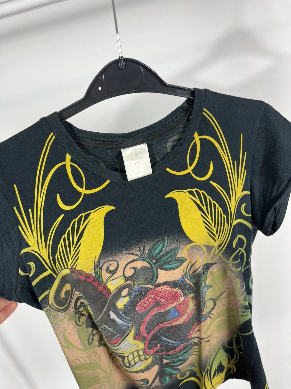 Christian Audigier Vintage Christian Audigier Tattoo Skull Birds Graphic Tee Size M / US 6-8 / IT 42-44 - 7 Thumbnail