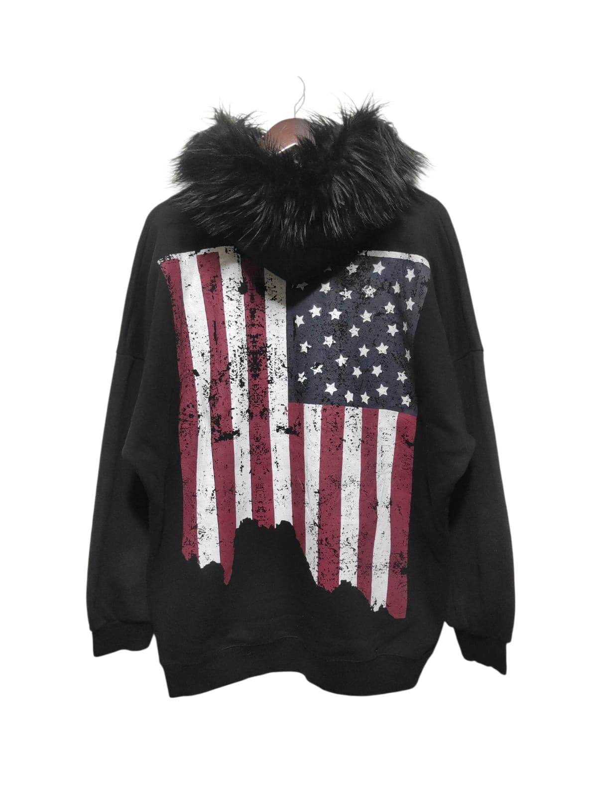 Japanese Brand DGT by GLL USA flag fur hoodie Size US XL / EU 56 / 4 - 1 Thumbnail
