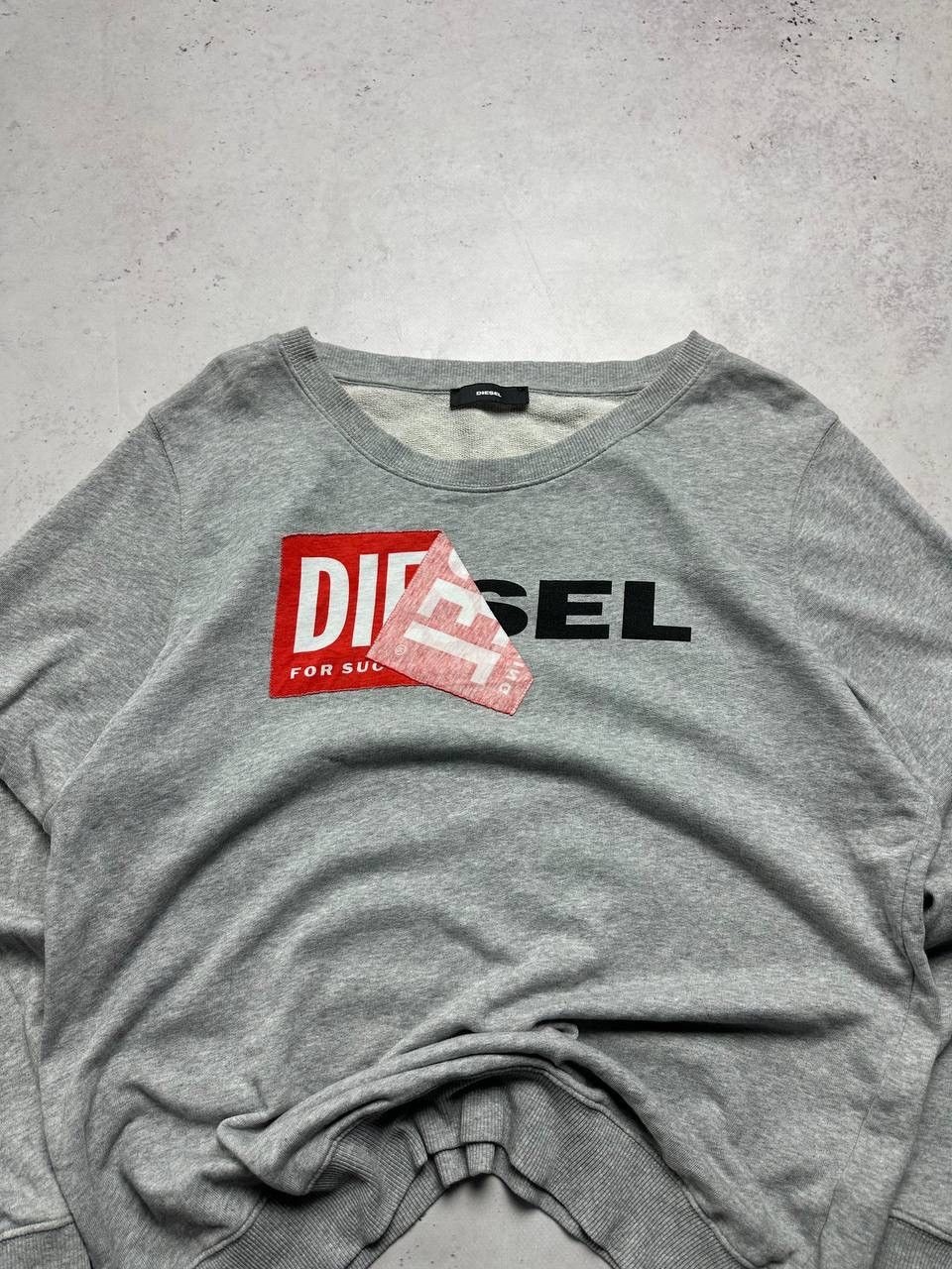 Diesel × Vintage Vintage Diesel Big Logo Boxy Sweatshirt M Size US M / EU 48-50 / 2 - 3 Thumbnail
