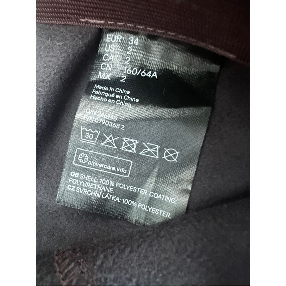 H&M H&M brown faux leather high rise Leggings pants size S Size 26" / US 2 / IT 38 - 6 Thumbnail