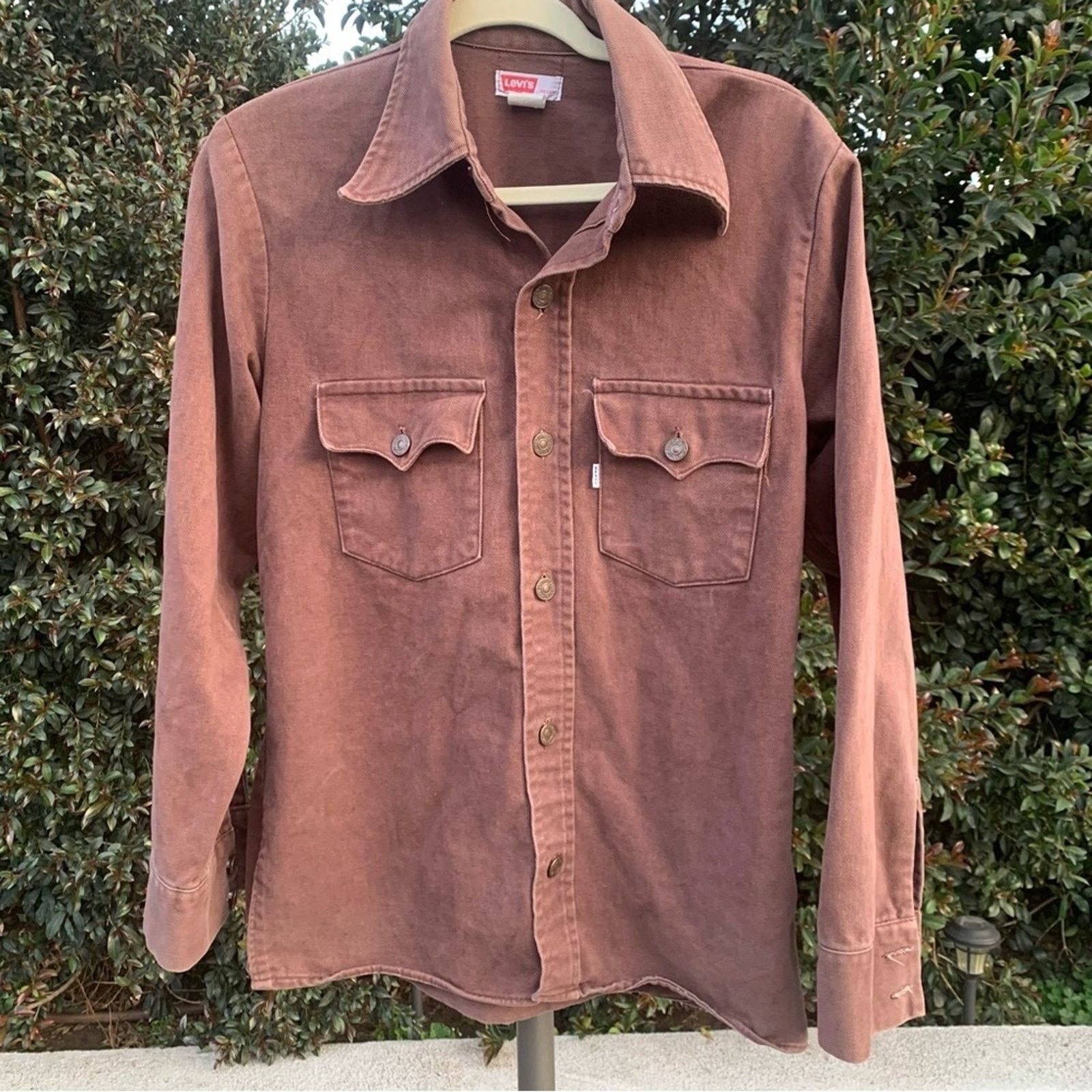 Levi's Vintage 1970s Levi's Brown Button-Down Cotton Jacket Big E Size US M / EU 48-50 / 2 - 5 Thumbnail