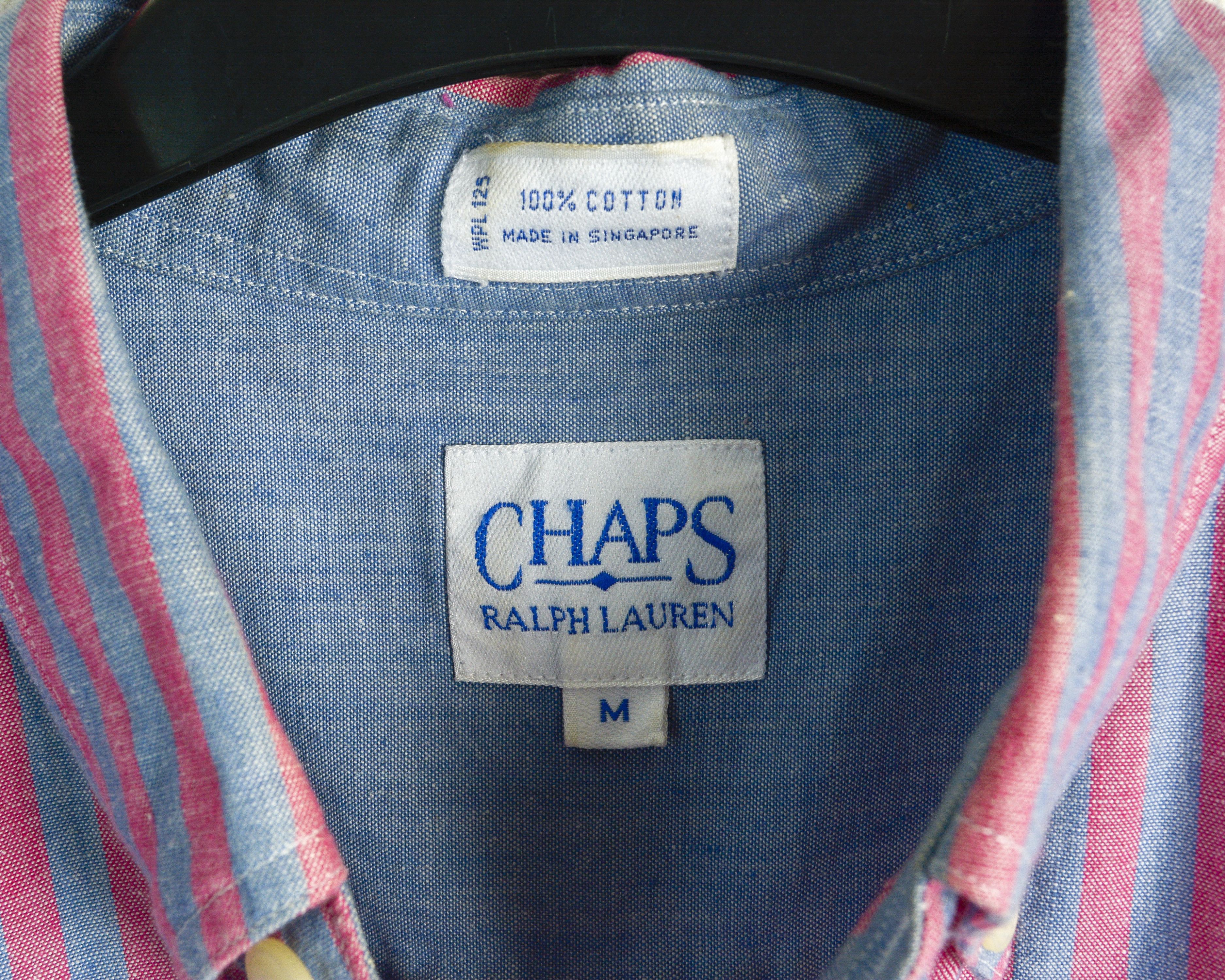 Polo Ralph Lauren CHAPS Ralph Lauren Shirt Pinstriped Short Sleeved Casual Size US M / EU 48-50 / 2 - 4 Thumbnail