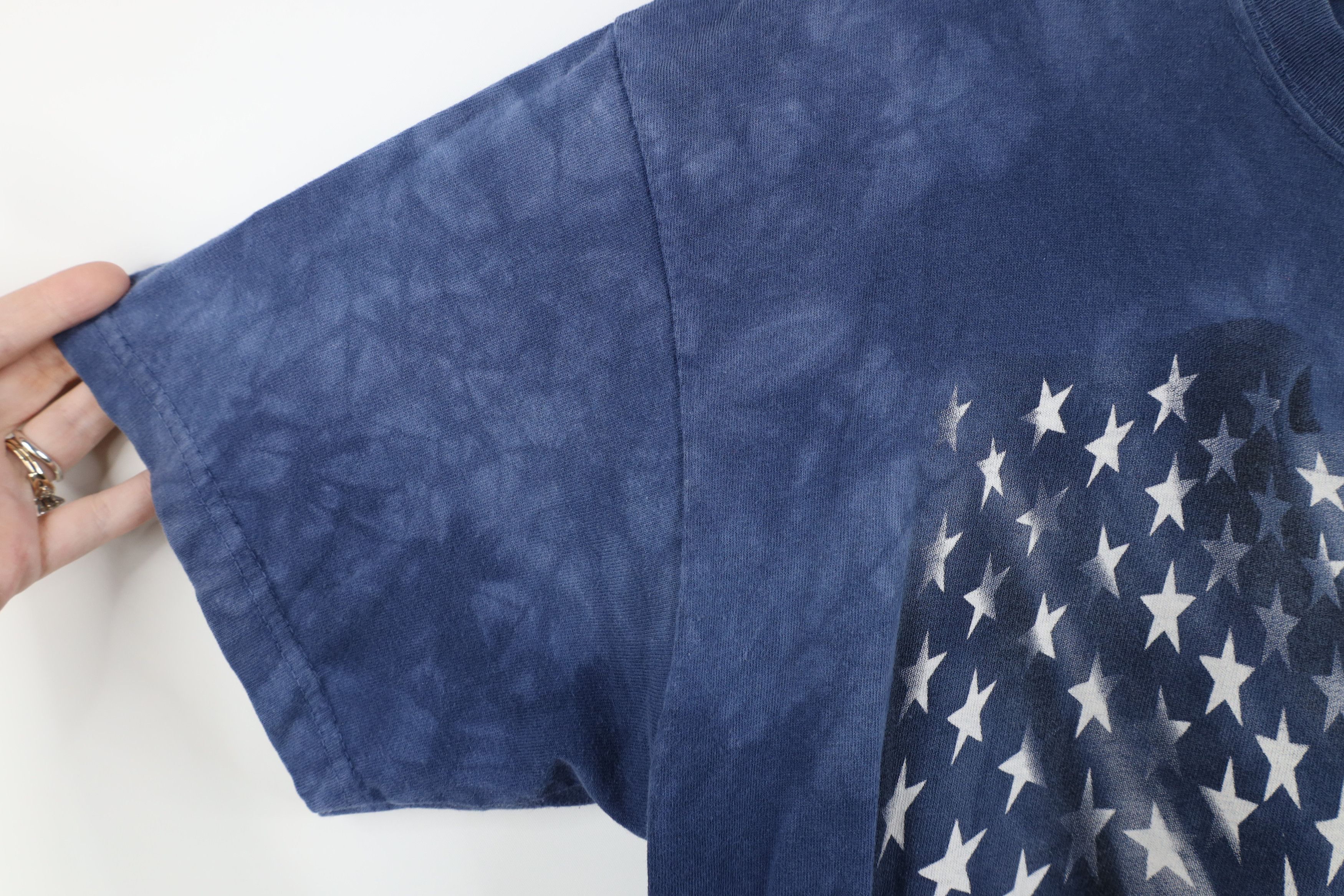 Vintage Streetwear Wash USA Flag American Eagle T-Shirt Blue USA Size US L / EU 52-54 / 3 - 6 Thumbnail