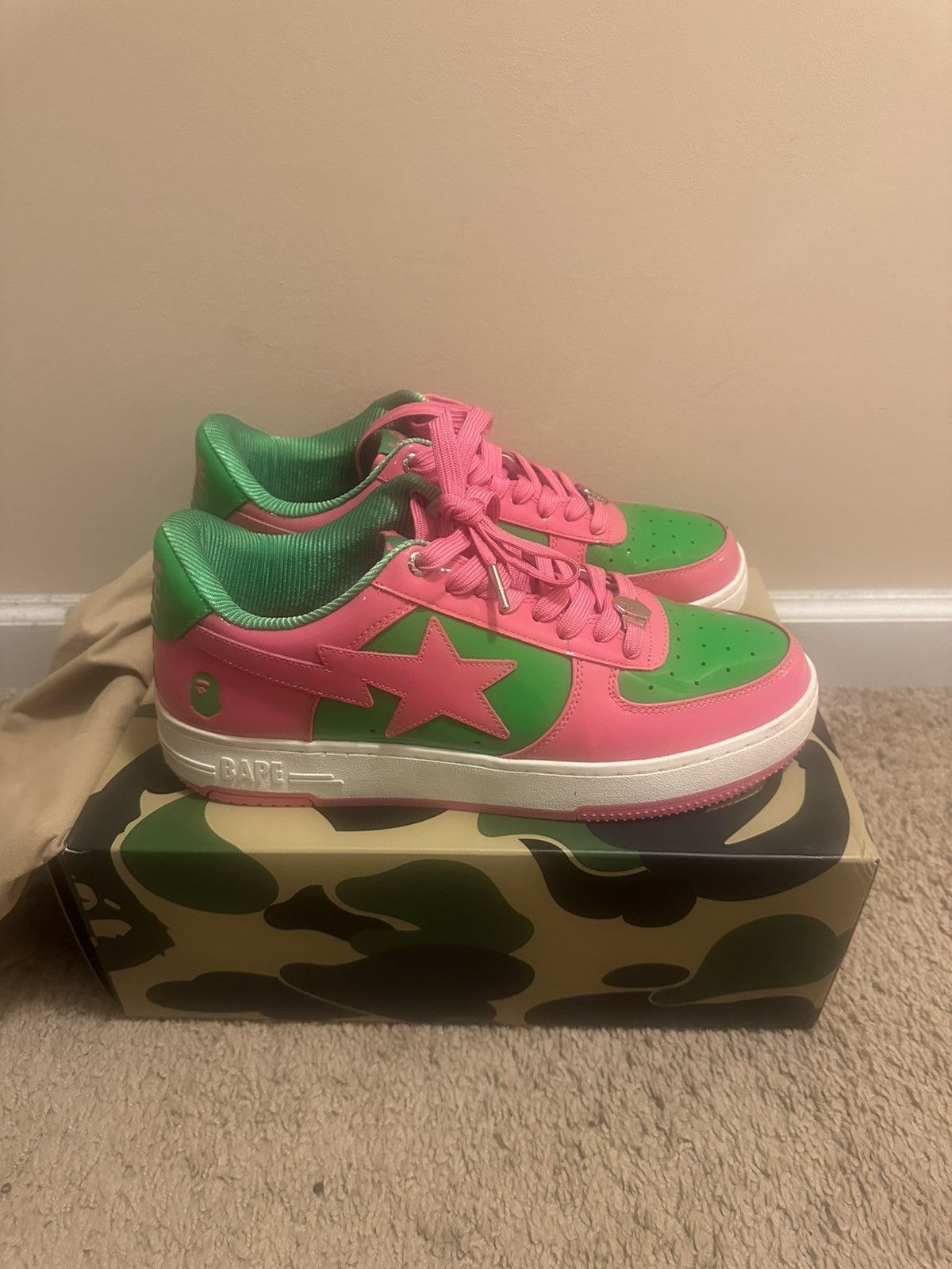Bape Bapesta #1 M1 ‘Pink’ Size US 12 / EU 45 - 2 Thumbnail