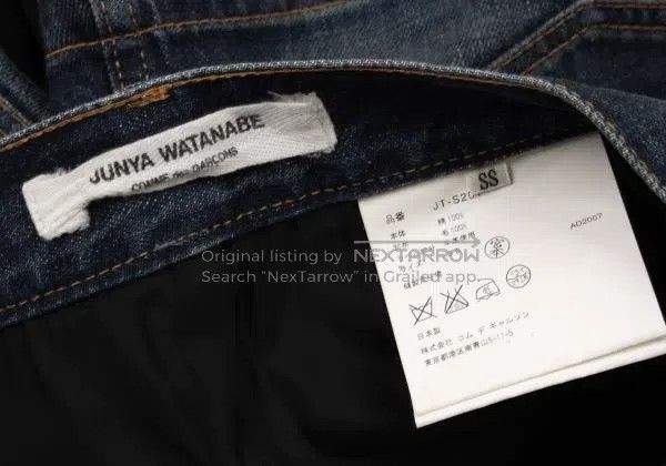 Junya Watanabe Junya Watanabe size XS Black vintage denim patchwork desig Size 23" - 9 Thumbnail