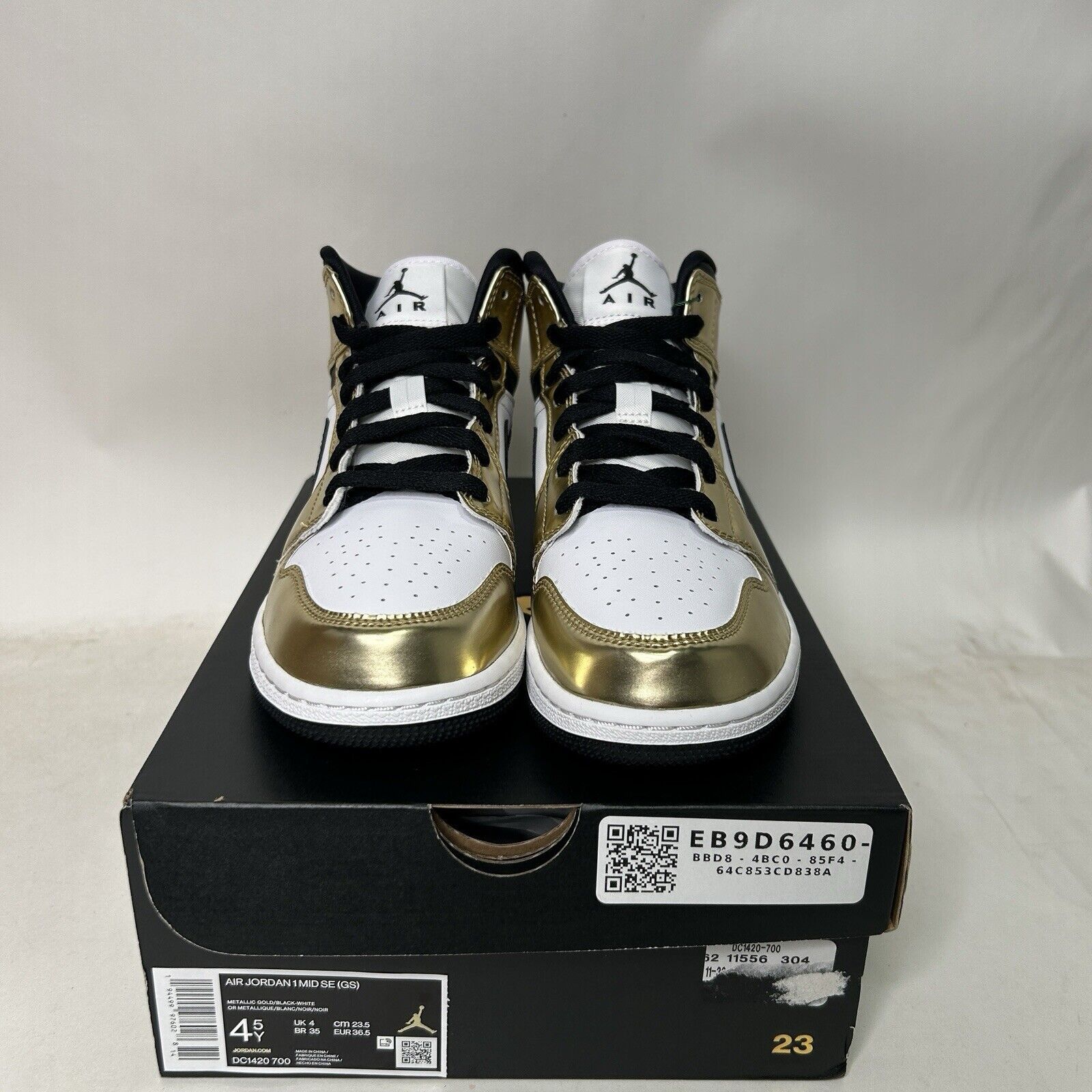 Jordan Brand Nike Shoes Air Jordan 1 Retro Mid SE “Metallic Gold” 2024 Size US 6 / IT 36 - 2 Thumbnail