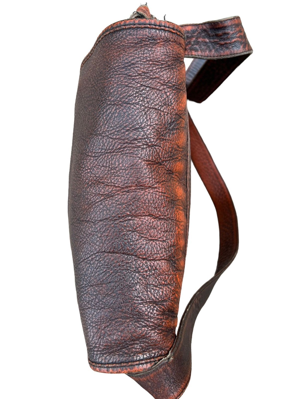 Leather VTG Masaki matsushima Paris Rips Distress Patina Leather Bag Size ONE SIZE - 17 Thumbnail