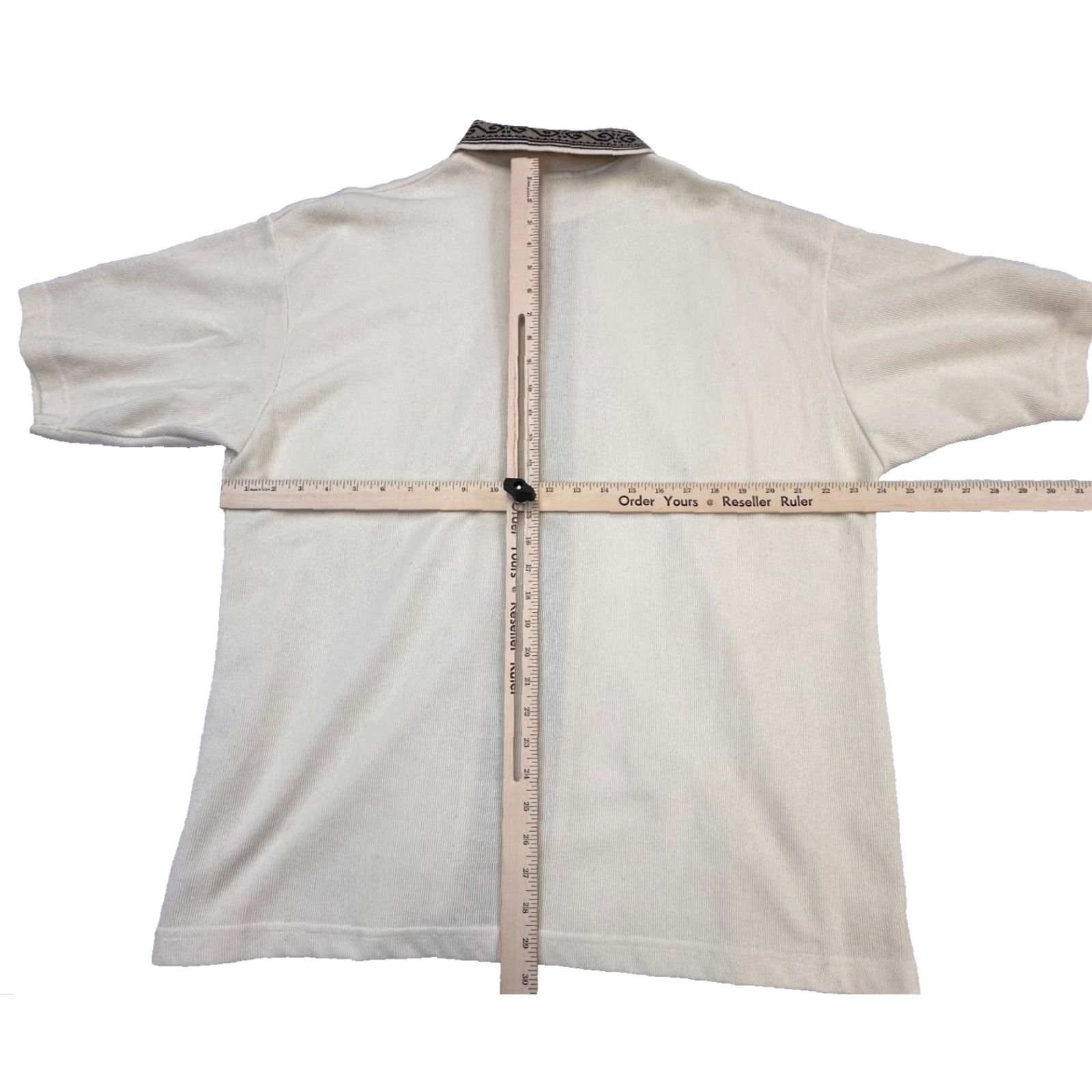 Vintage VINTAGE Defcon Full Zip Tunic Polo Shirt Mens XL Cotton Cream USA Made Size US XL / EU 56 / 4 - 7 Thumbnail
