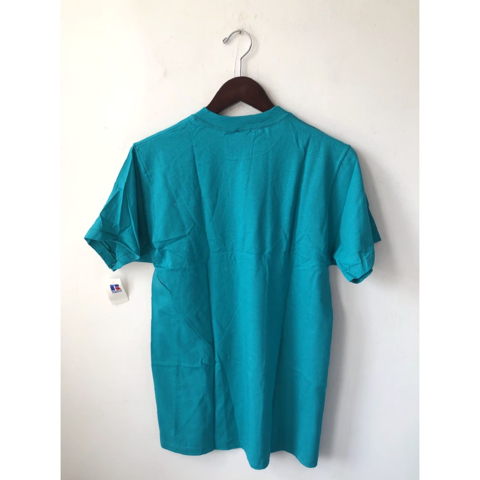 Russell Athletic VINTAGE Russell Athletic Crewneck T-Shirt Mens M 90s Teal NWT Deadstock 1990s United States Cotton Short Sleeve Crew Neck Men Size US M / EU 48-50 / 2 - 6 Thumbnail