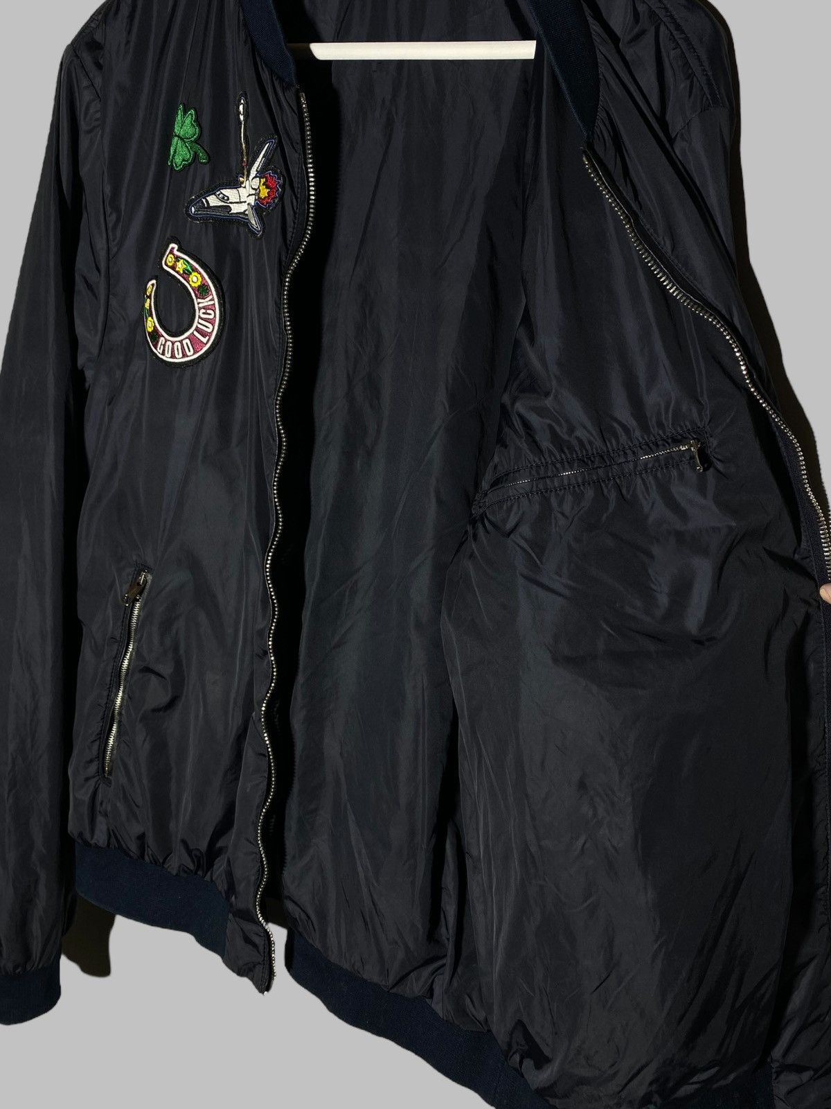 Dolce & Gabbana Dolce Gabbana Designers Patch Logo Nylon Bomber Jacket Size US M / EU 48-50 / 2 - 16 Thumbnail