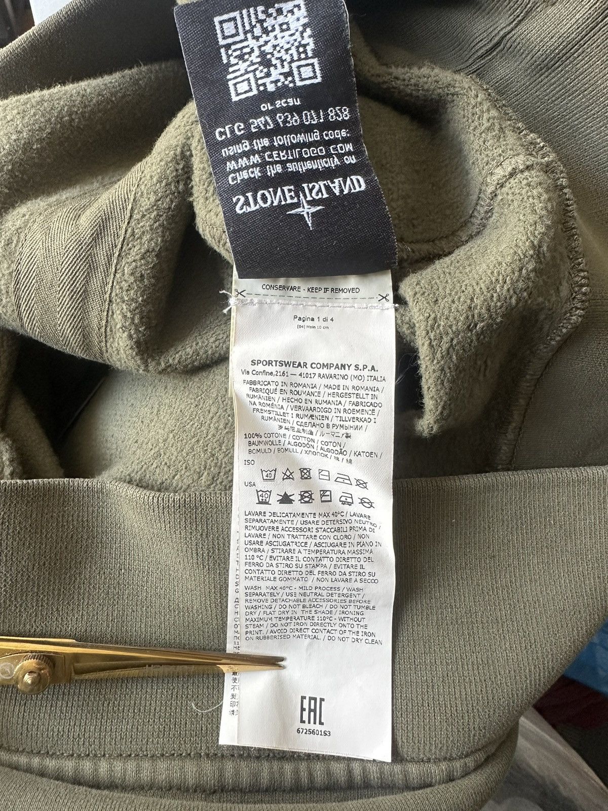 Stone Island × Supreme Supreme x Stone Island Hoodie Olive Size US M / EU 48-50 / 2 - 8 Thumbnail