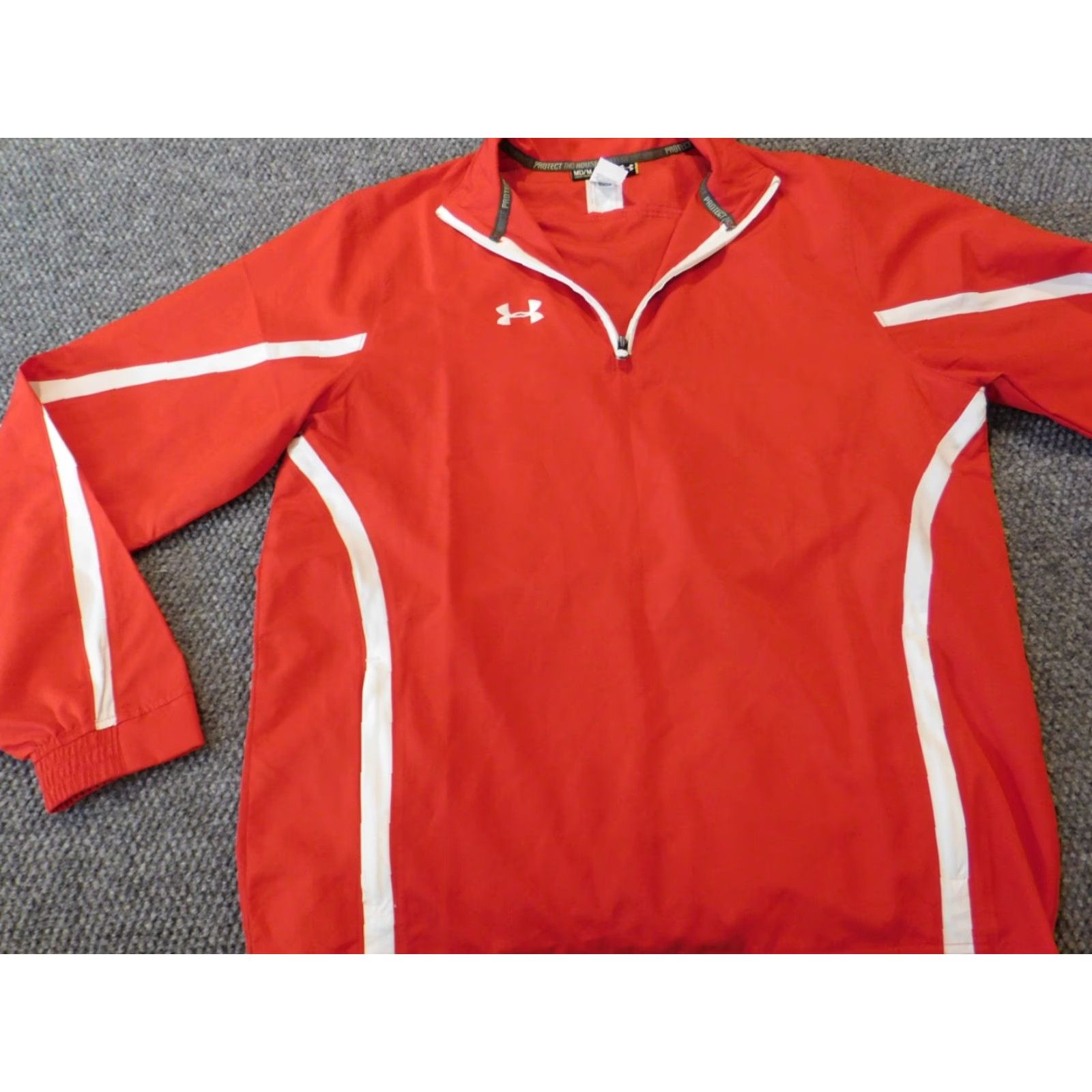 Under Armour Under Armour Sweater Pullover Mock Neck Long Sleeve Red M Regular Mens Colorful Knit Stitch Size US M / EU 48-50 / 2 - 3 Thumbnail