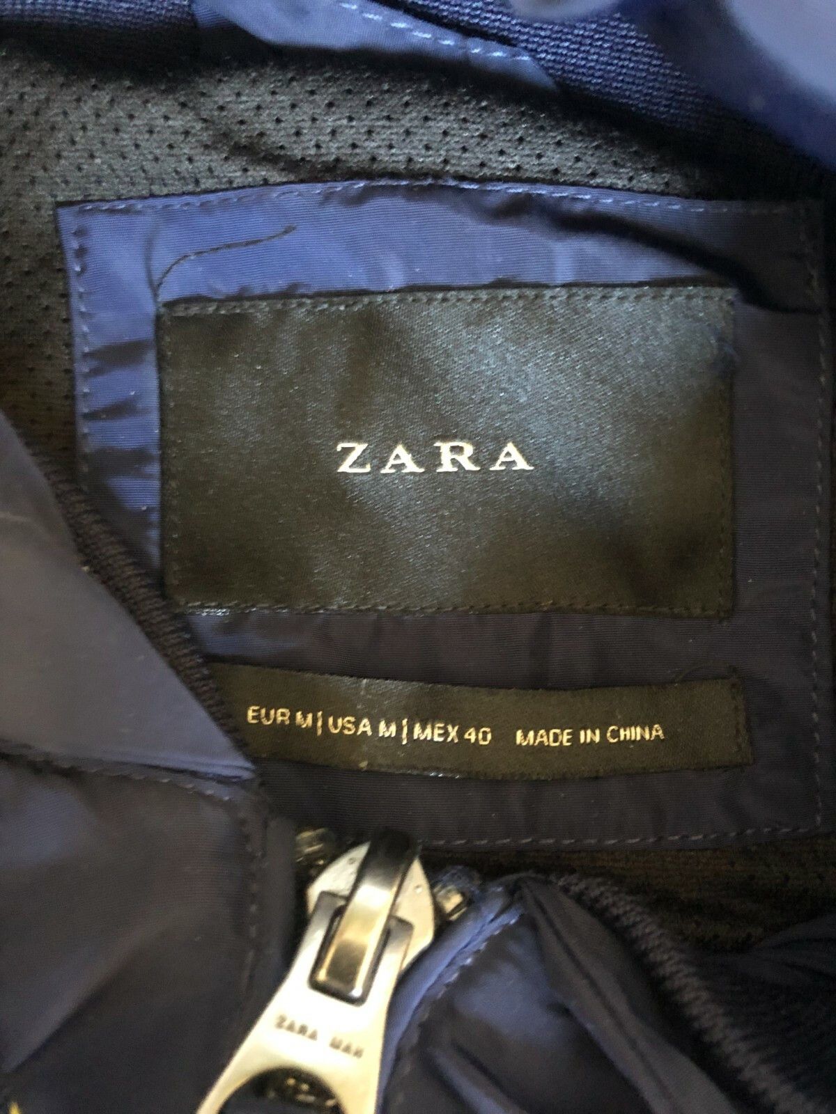 Zara Zara Man Navy Zip Hooded Bomber Nylon Lined Jacket M EU Size US M / EU 48-50 / 2 - 9 Thumbnail