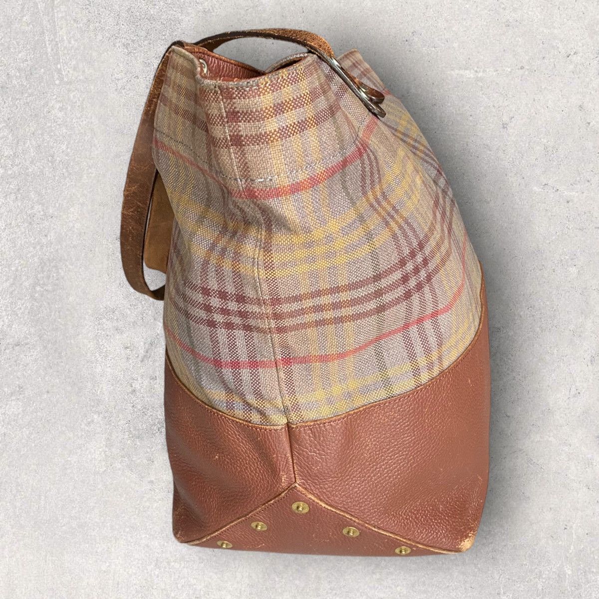Undercover Undercover Brown Plaid Tote Bag Size ONE SIZE - 3 Thumbnail