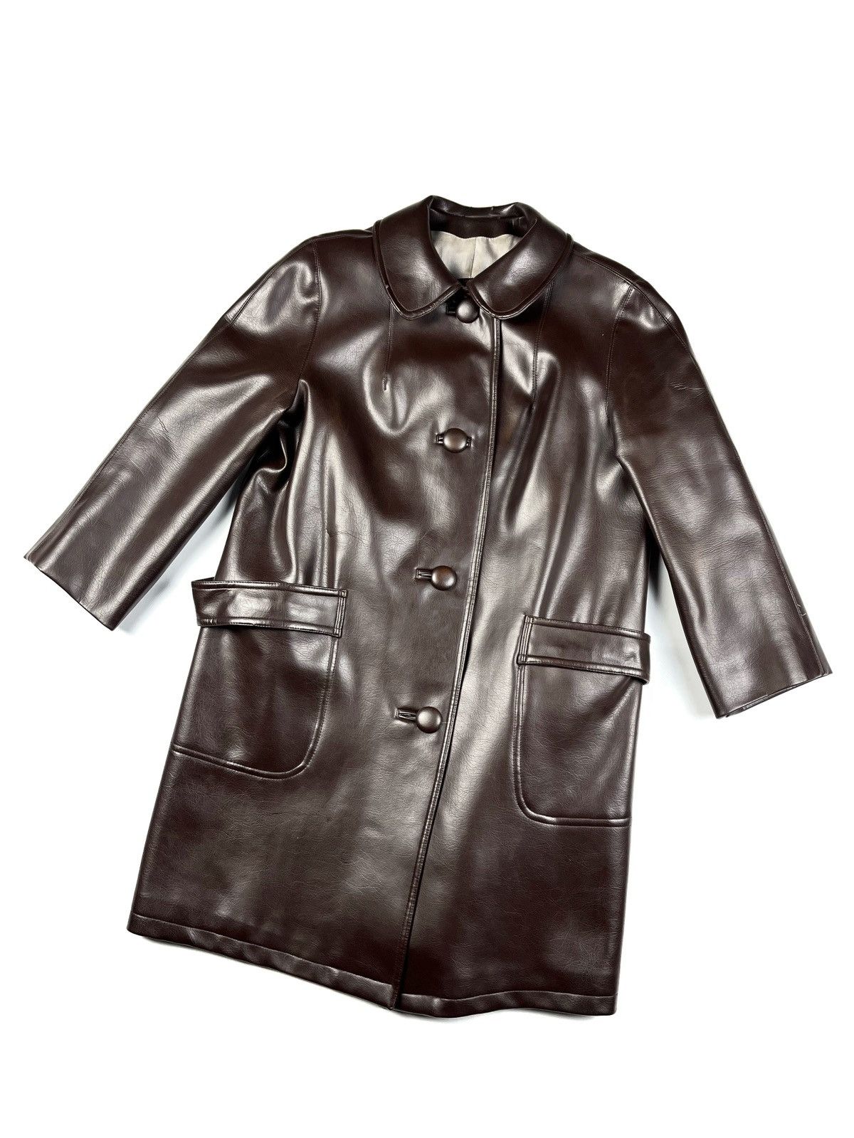 Leather Snia leather trench vinatge coat with belted Size S / US 4 / IT 40 - 1 Thumbnail