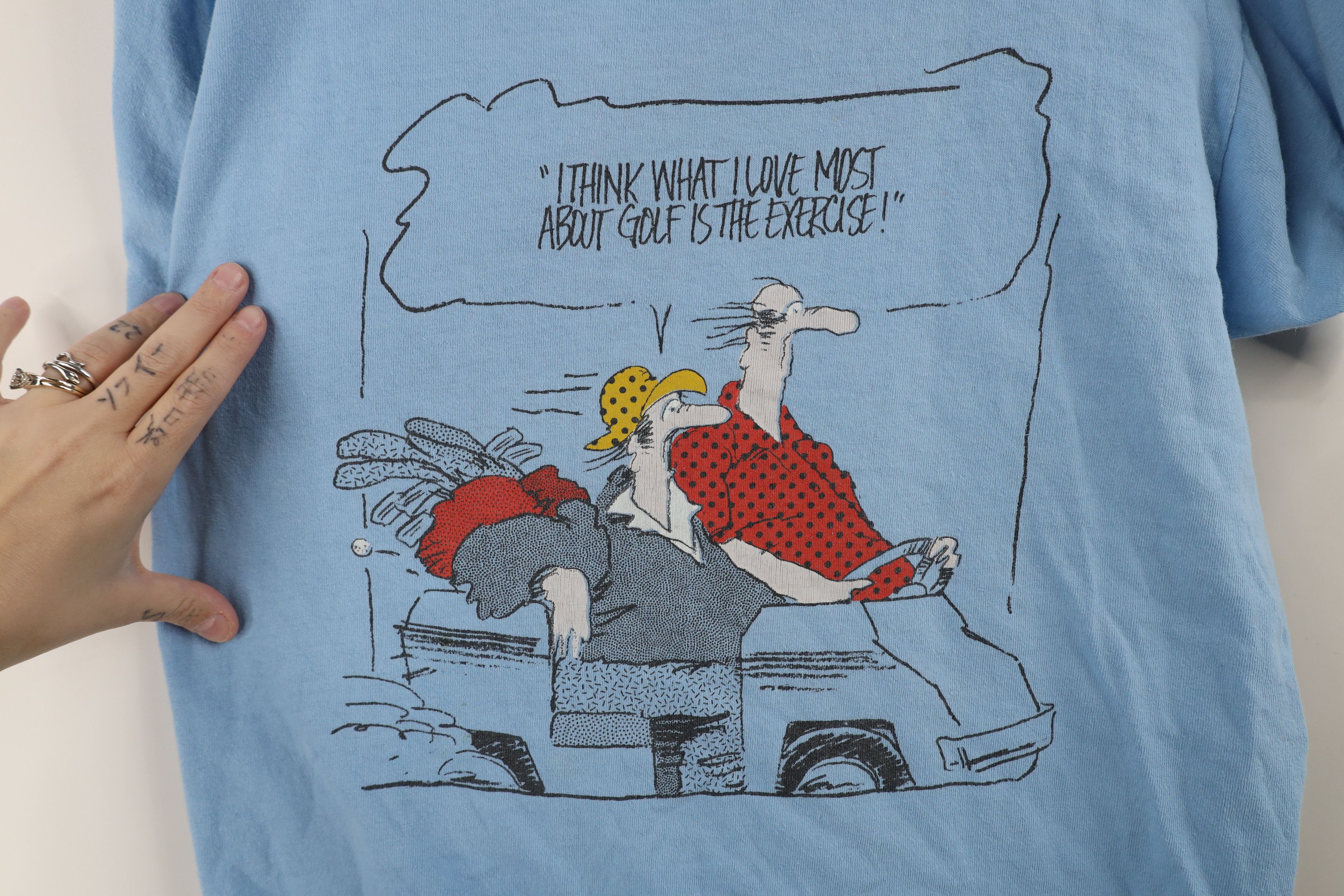 Vintage Vintage 90s Streetwear Exercise Golf Golfing T-Shirt USA Size US L / EU 52-54 / 3 - 4 Thumbnail