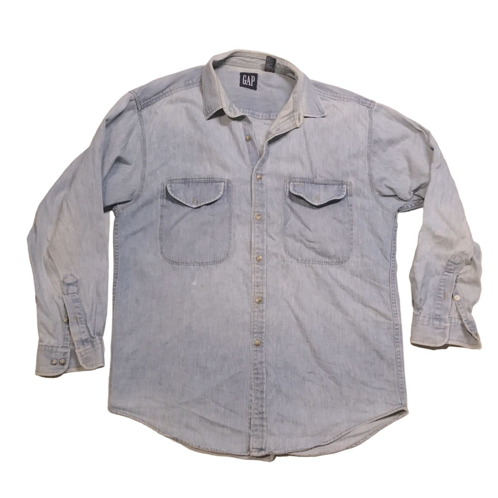 Gap Vintage Gap Denim Button Down Shirt Size US L / EU 52-54 / 3 - 1 Thumbnail
