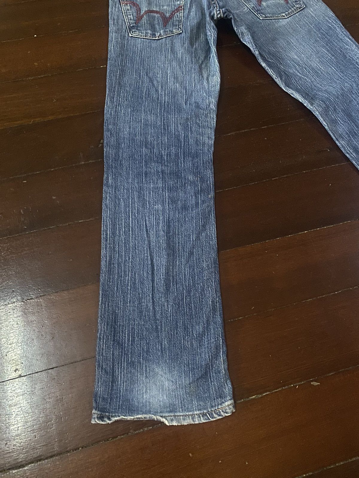 Edwin Fire 🔥🔥 EDWIN BLUE TRIP distressed denim flare jeans S1 Size US 32 / EU 48 - 13 Thumbnail