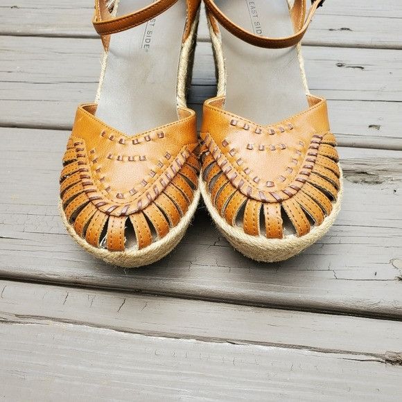 Vintage Vintage 90s y2k Bratz Whiskey Brown Faux Vegan Leather Wedge Size US 8 / IT 38 - 5 Thumbnail