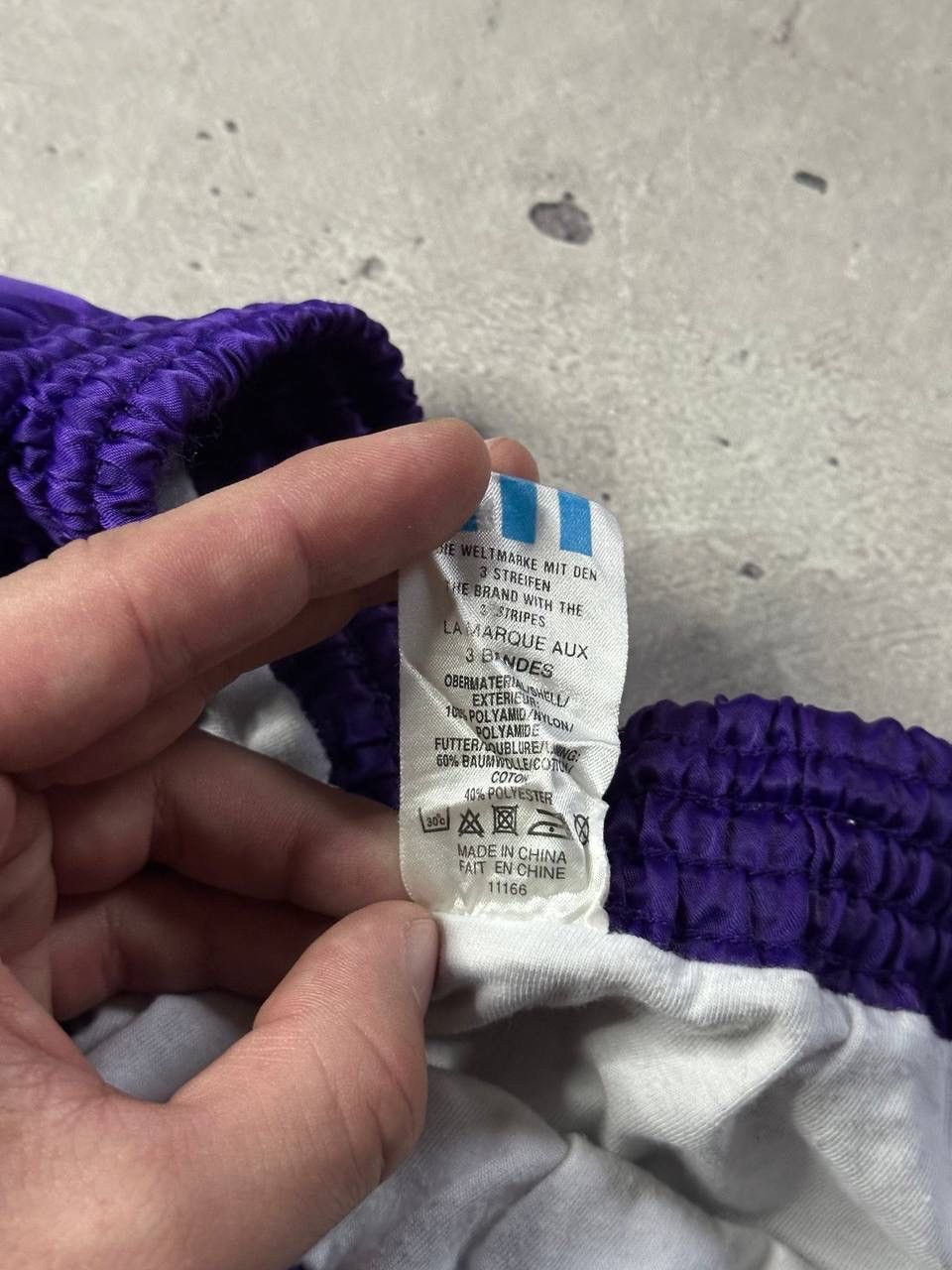 Adidas Vintage Adidas Trefoil Nylon Soccer Shorts Purple 80s Size M Size US 32 / EU 48 - 6 Thumbnail