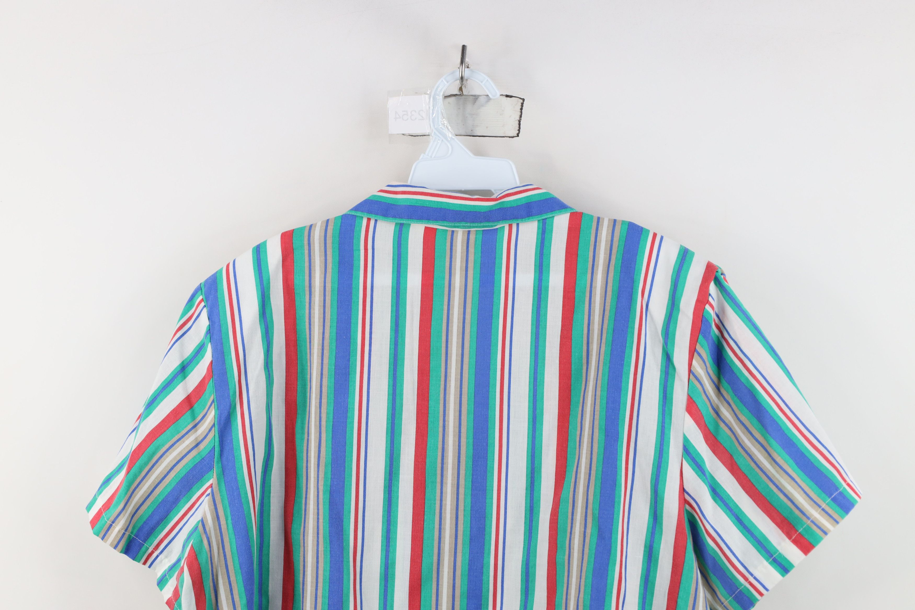 Vintage Vintage 90s Streetwear Block Camp Collar Button Shirt USA Size XL / US 12-14 / IT 48-50 - 14 Thumbnail