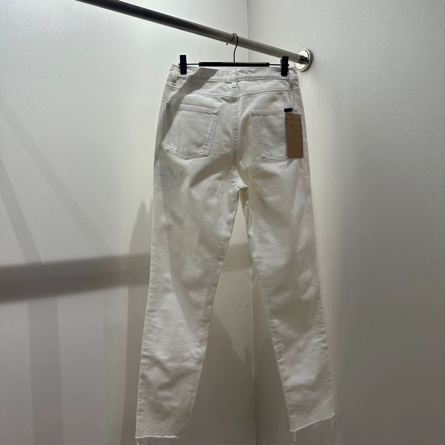 Saint Laurent Paris SL feb319 Logo Slogan Tassel Straight Jeans 27 Size 27" / US 4 / IT 40 - 2 Thumbnail