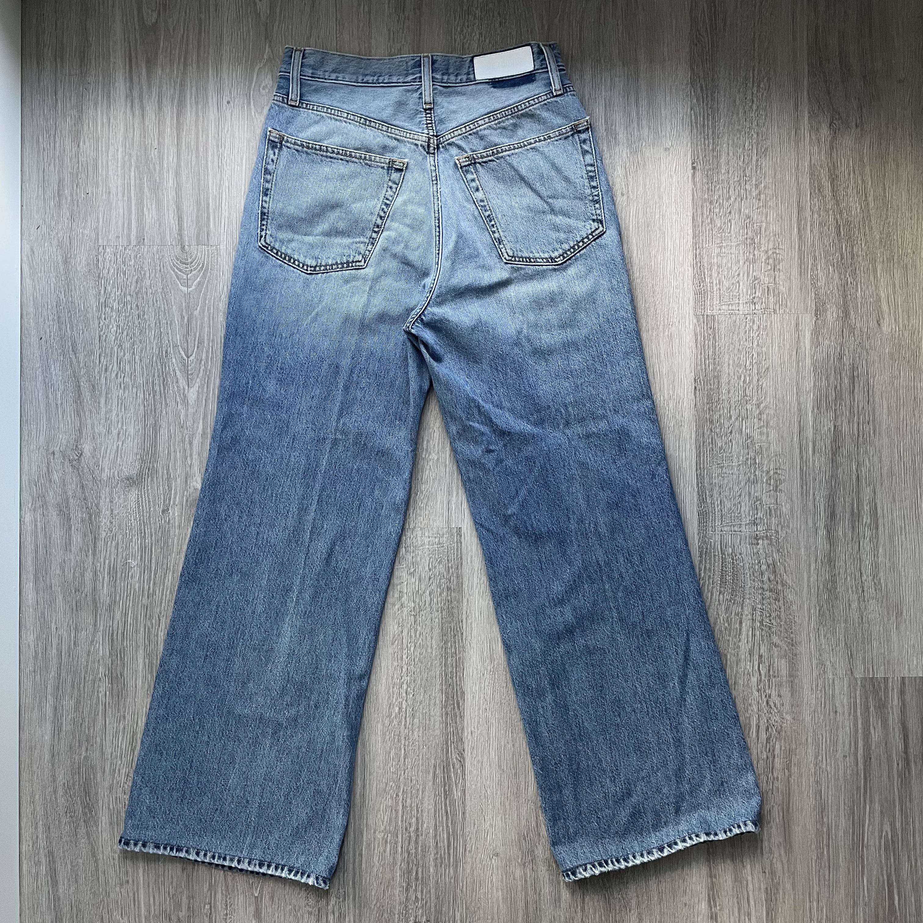 RE/DONE RE/DONE High Rise Wide Leg Sunfaded Flow Jeans Size 27 Size 27" / US 4 / IT 40 - 11 Thumbnail