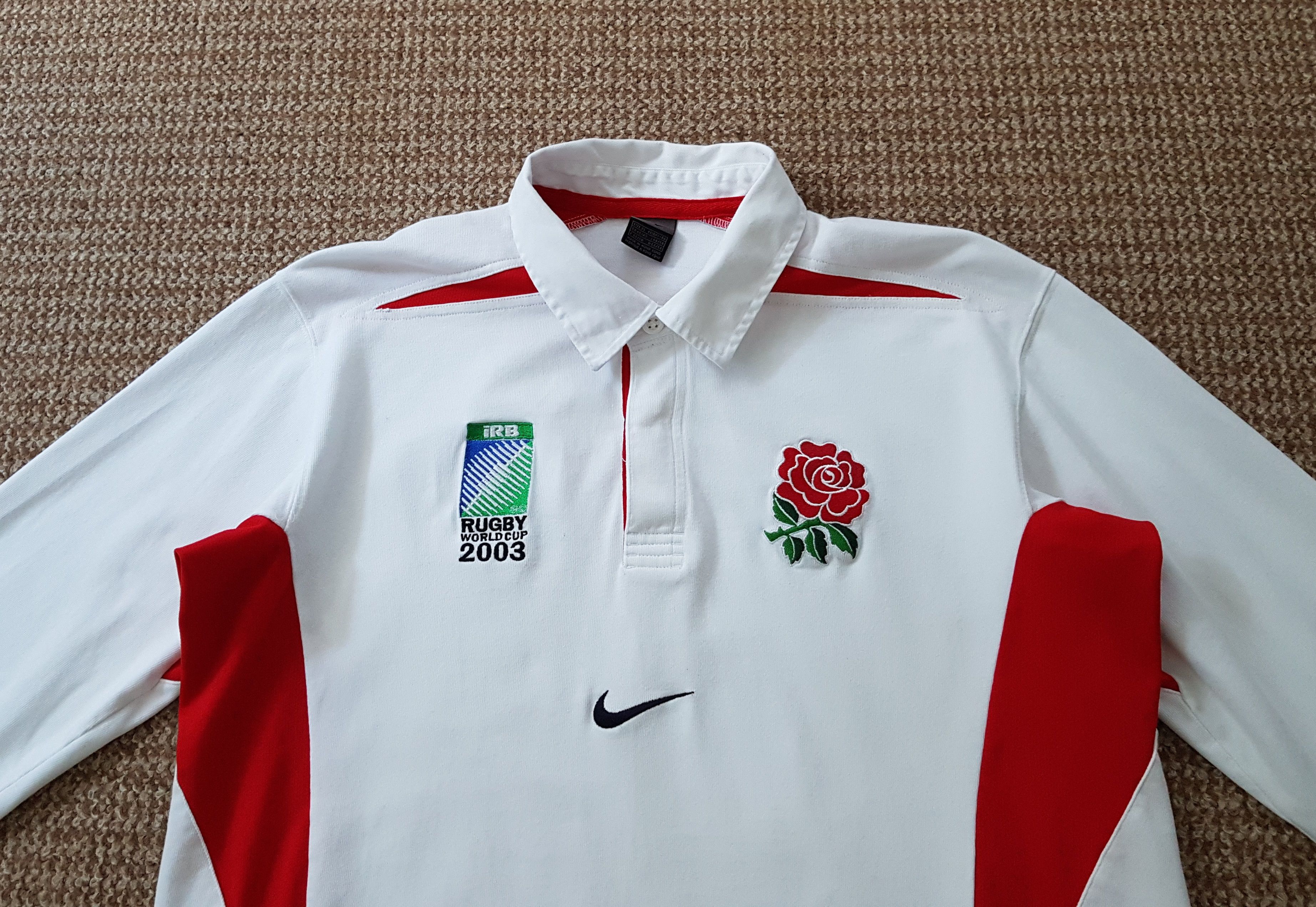 Nike Nike England Rugby Shirt World Cup 2003 Jersey Long Sleeve Size US XL / EU 56 / 4 - 6 Thumbnail