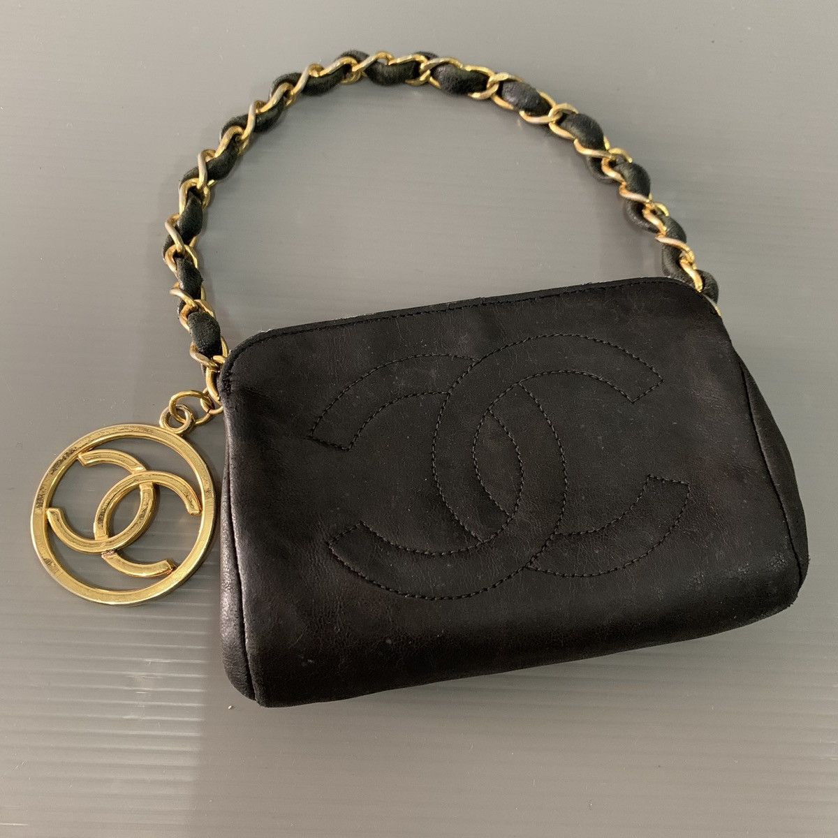 Chanel Chanel Vintage Black Mini Pochette Bag Size ONE SIZE - 3 Thumbnail