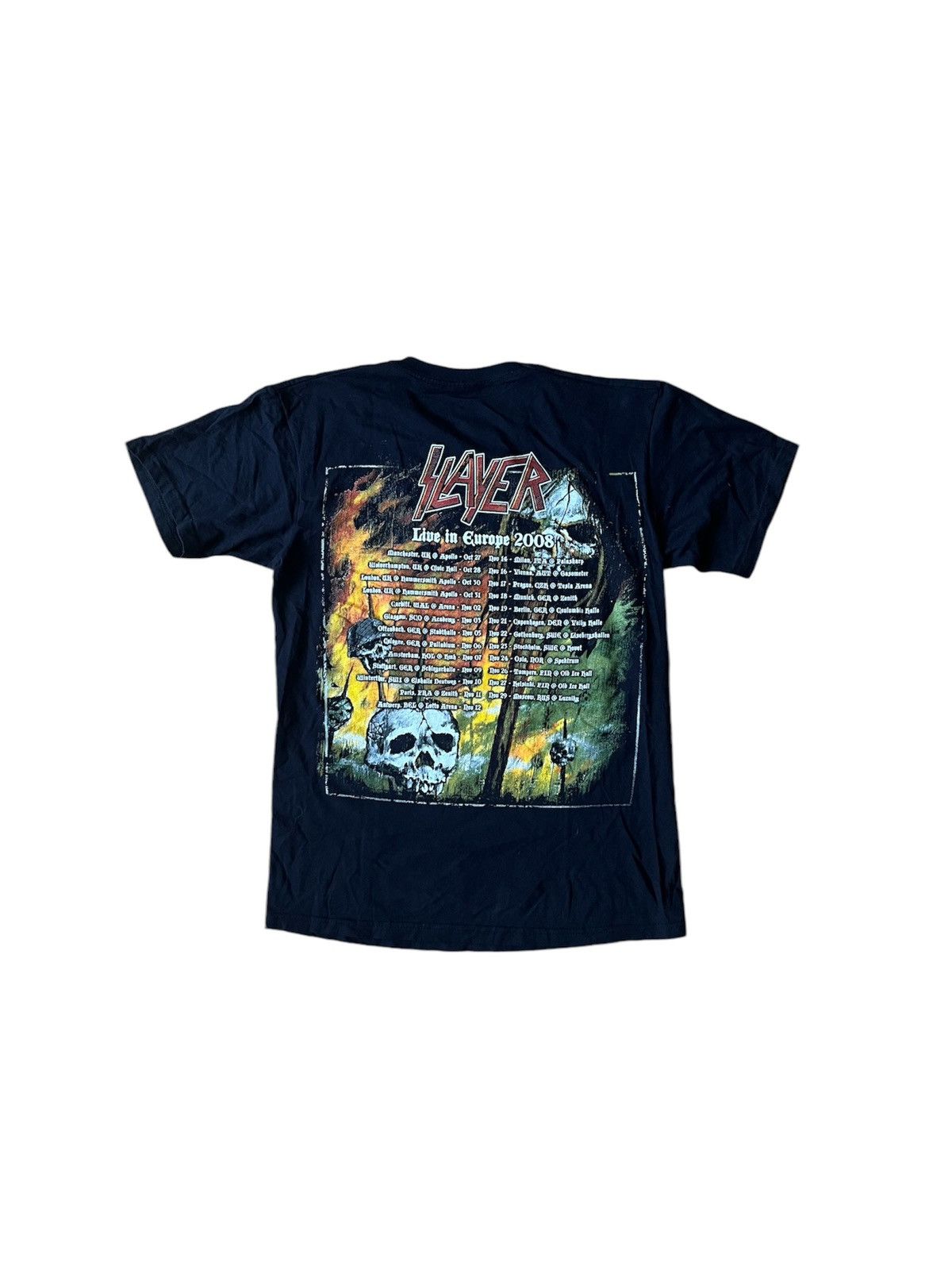 Band Tees Slayer band tshirt live in Europe Tour 2008 Size US S / EU 44-46 / 1 - 3 Thumbnail