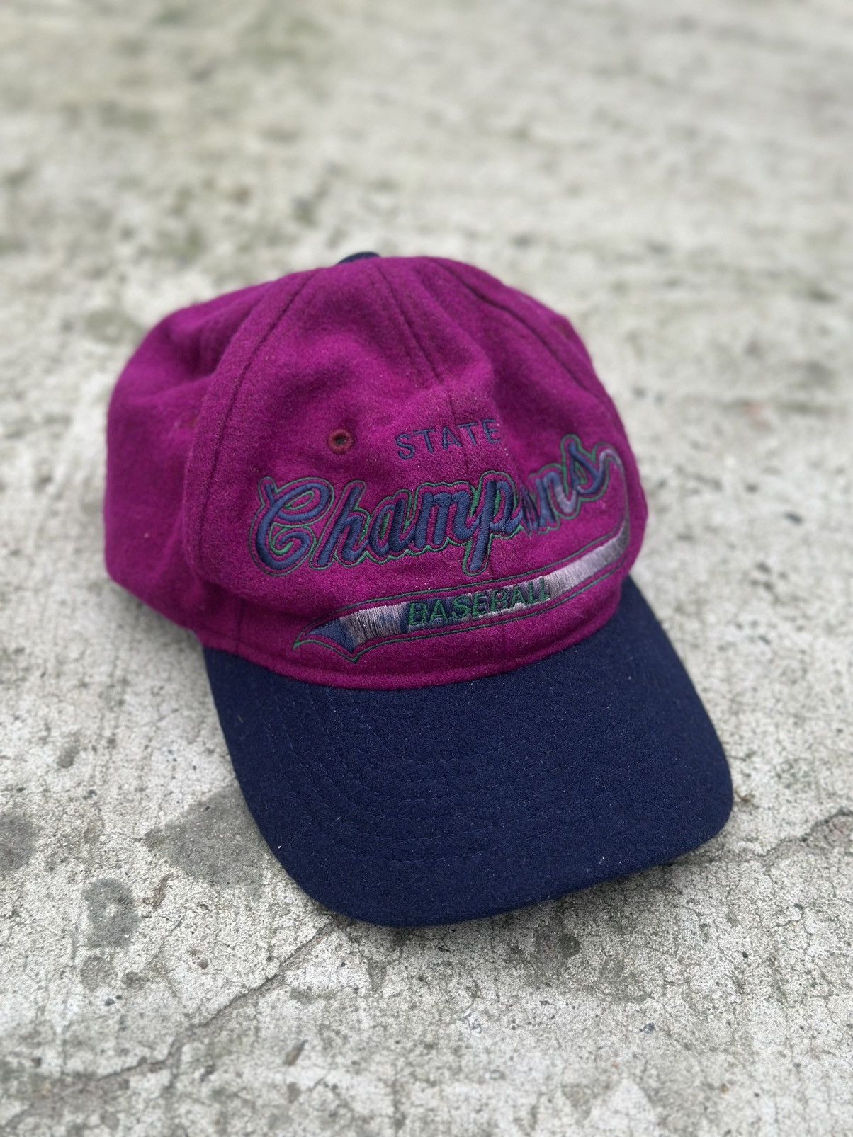 Champion Vintage The State Champions Baseball GF Cap Hat Y2K 90s USA Size ONE SIZE - 8 Thumbnail