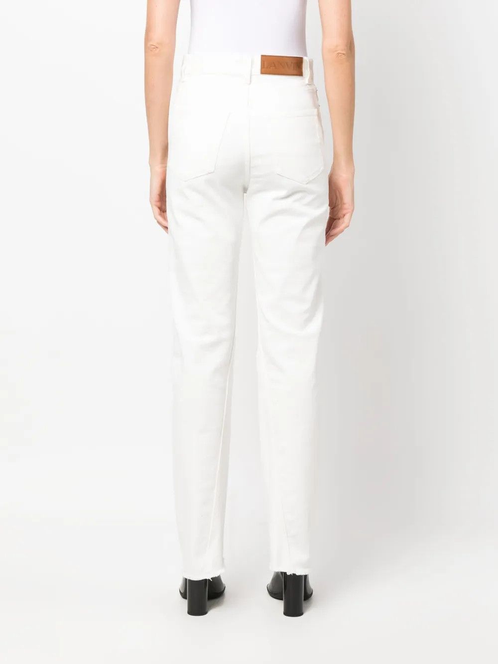 Lanvin o1y0326 Denim Pant in White Size 28" / US 6 / IT 42 - 4 Thumbnail