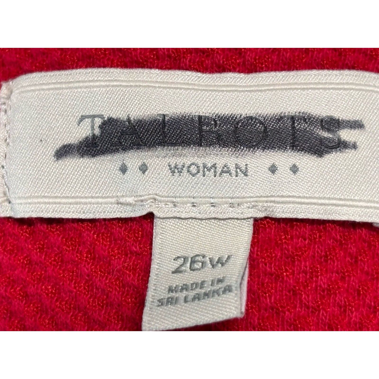 Talbots Talbots Blazer 26W Plus Red Womens Classic Textured Lined Career Size 4XL / US 24-26 - 7 Thumbnail