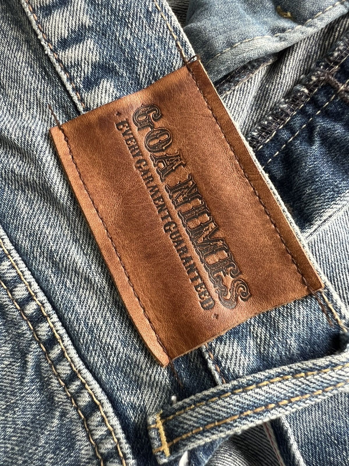 KMRii Beautiful Boro Patchwork Y2K GOA Nimes Selvaged Jeans Denim Size US 27 - 8 Thumbnail