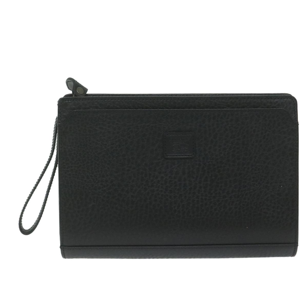 Burberry Black Leather Clutch Bag (Pre-Owned) Size ONE SIZE - 1 Thumbnail
