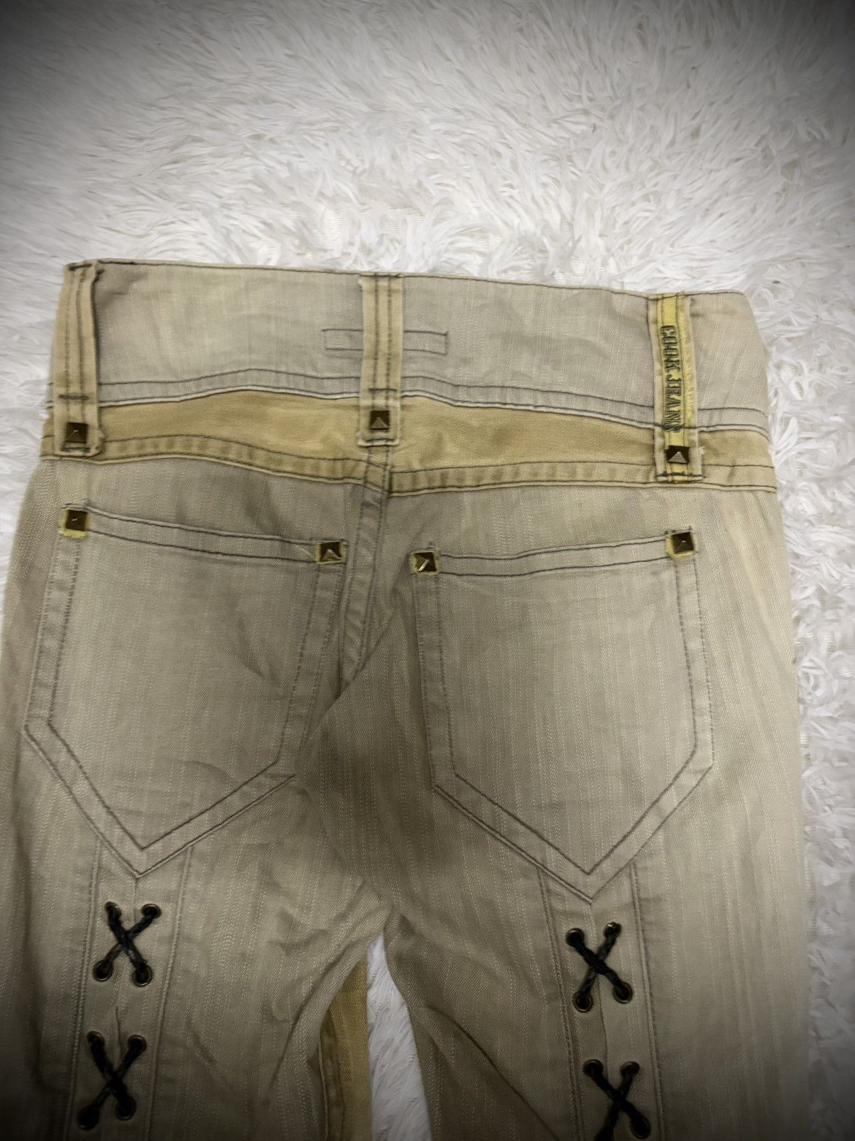 20471120 Vintage Cook Jeans Lace up Flare Pants Size US 29 - 3 Thumbnail