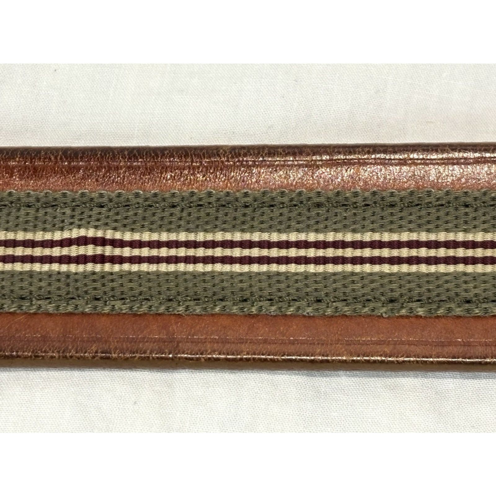 Coach VINTAGE Coach Belt Leather Brown Grosgrain Ribbon 40 Italy Men’s Size 40 Brown Leather Coach Belt 1.25” USA? Size 40 - 4 Thumbnail