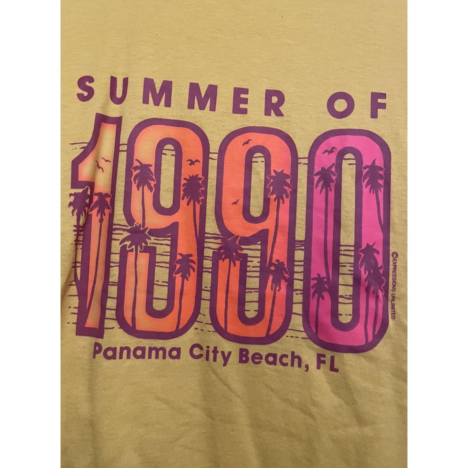 Vintage VINTAGE Panama City Beach Shirt M & M Yellow Size M 1990 Summer Stars T-Shirt Men Boys Size US M / EU 48-50 / 2 - 2 Thumbnail