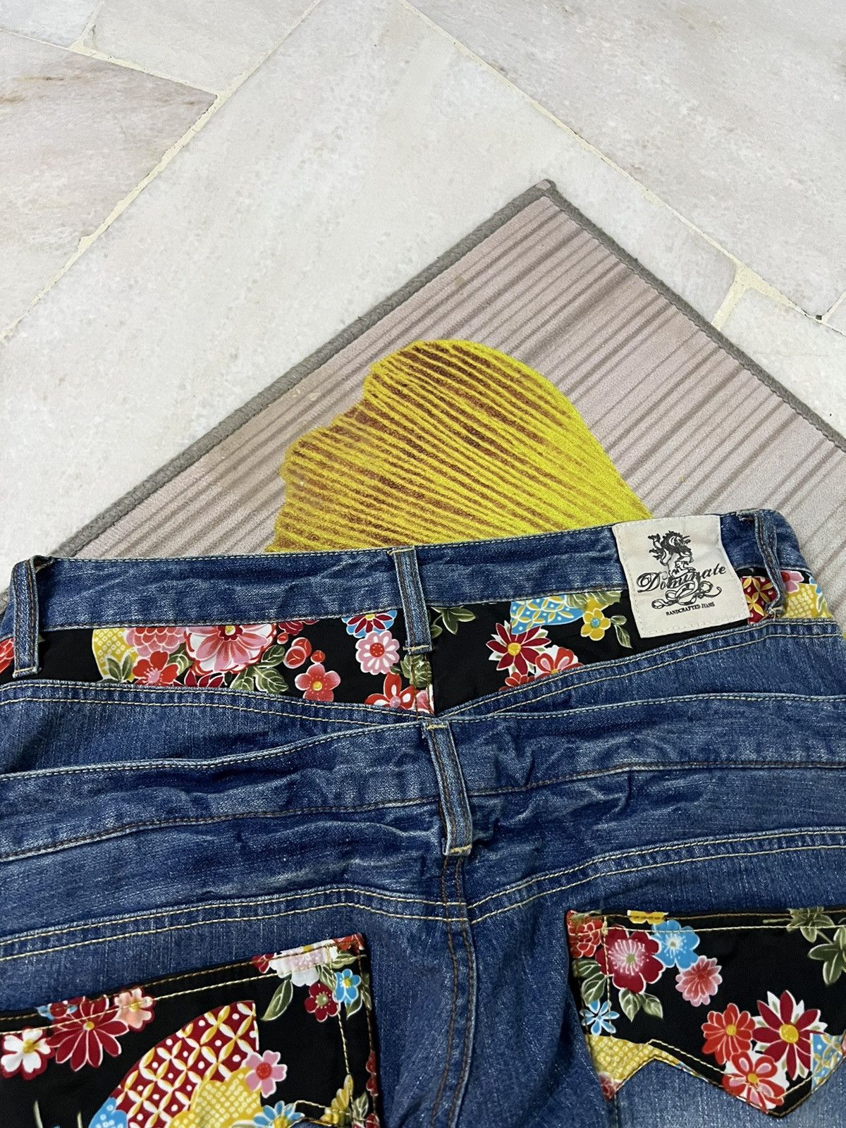 Japanese Brand DOMINATE HANDCRAFTED DOUBLE WAIST FLOWER JEANS RARE Size US 30 / EU 46 - 8 Thumbnail