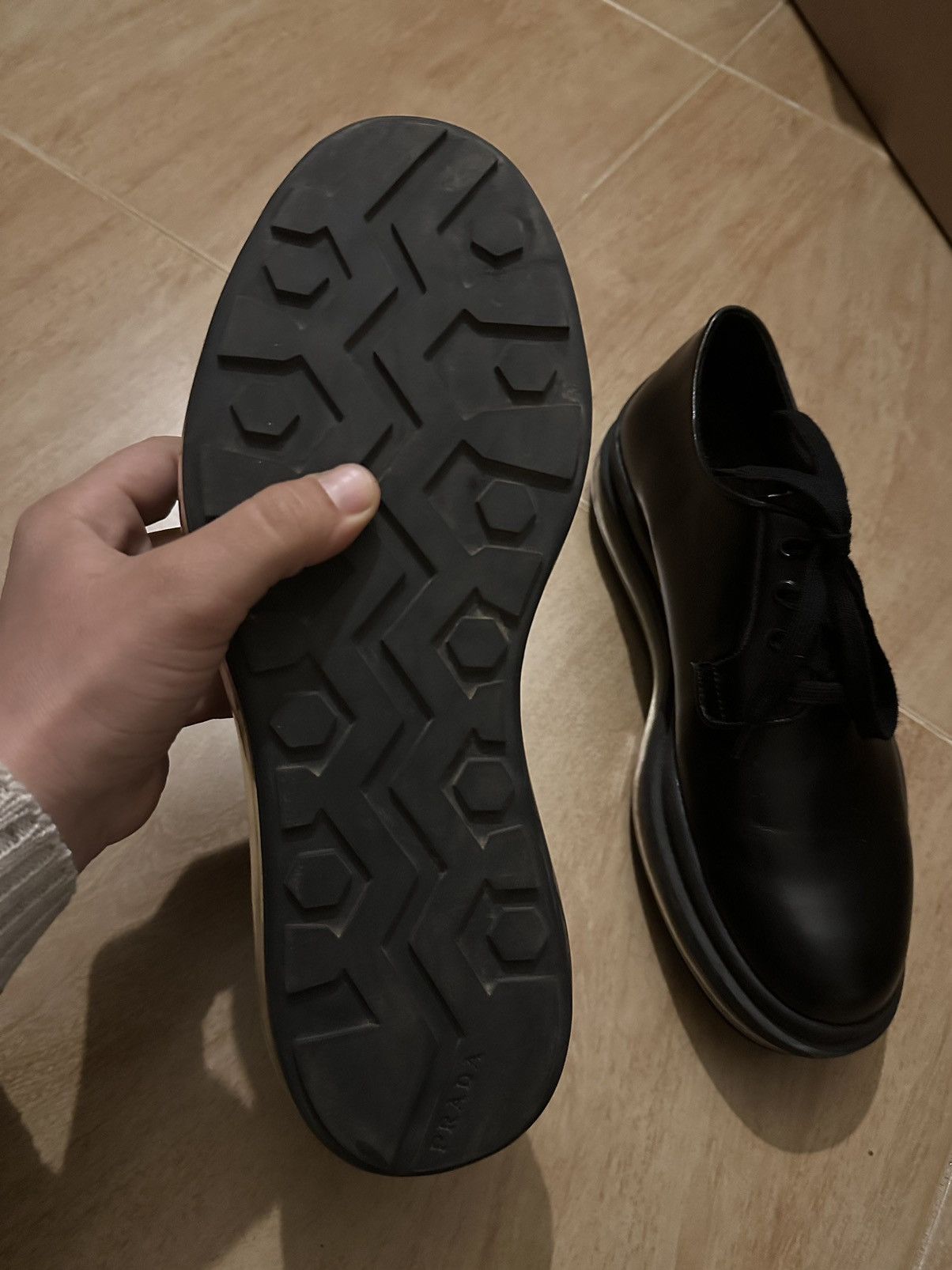 Prada Prada Levitate Brushed Leather Derby Shoes Size US 8 / EU 41 - 15 Thumbnail