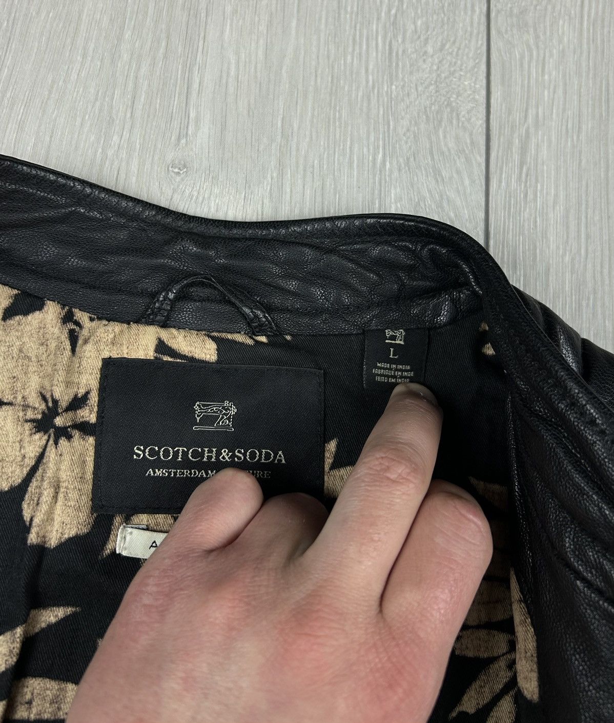 Scotch & Soda Scotch & Soda Leather Black Jacket Size L Size US L / EU 52-54 / 3 - 8 Thumbnail