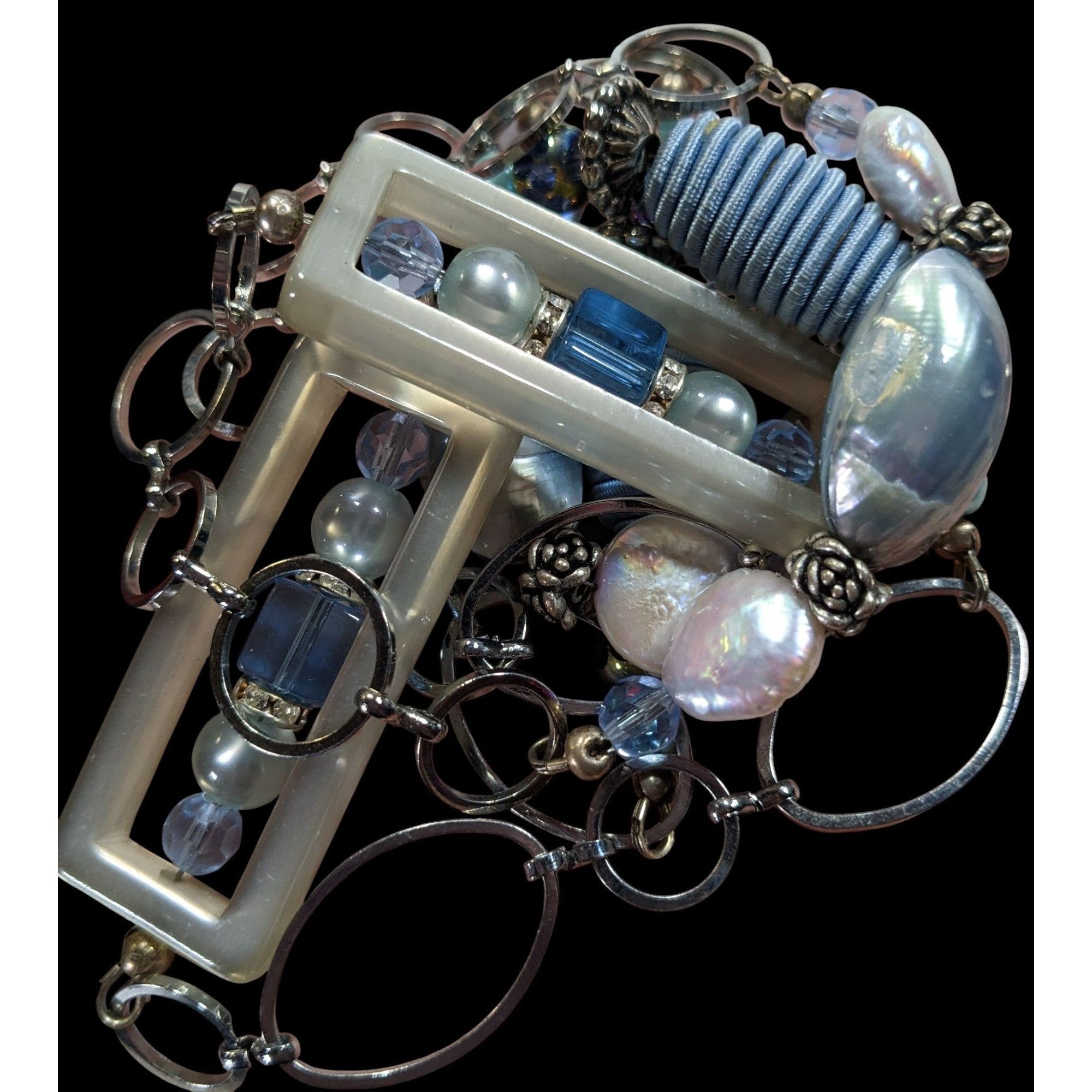 Other Mermaidcore Princess Blue And Silver Tone Pearl Glass And Lu Size ONE SIZE - 3 Thumbnail