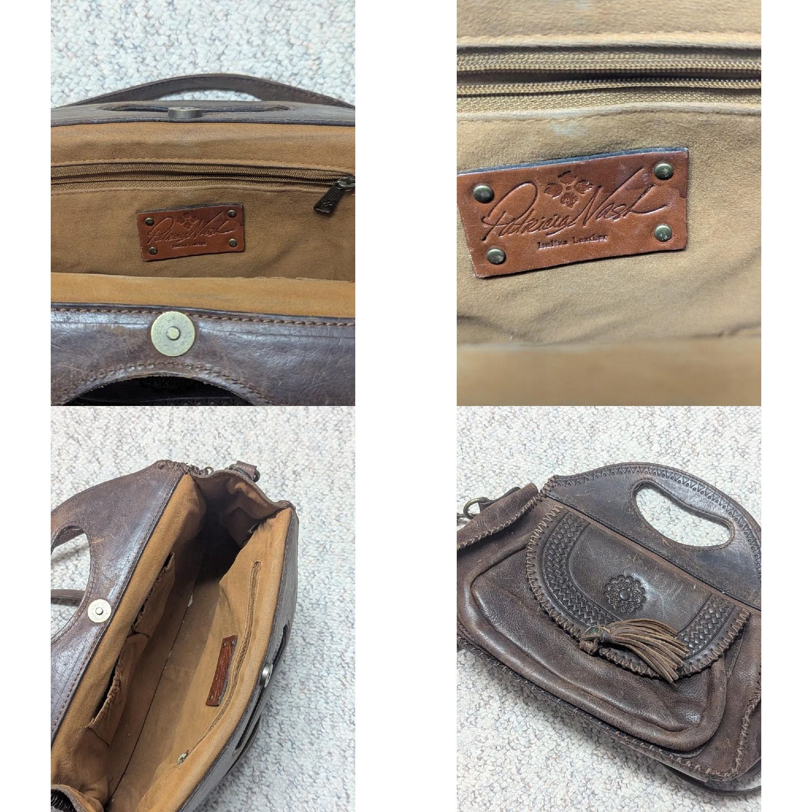 Patricia Nash VINTAGE Patricia Nash western purse bag brown italian leather tote medium women CHOOSE Size ONE SIZE - 8 Thumbnail