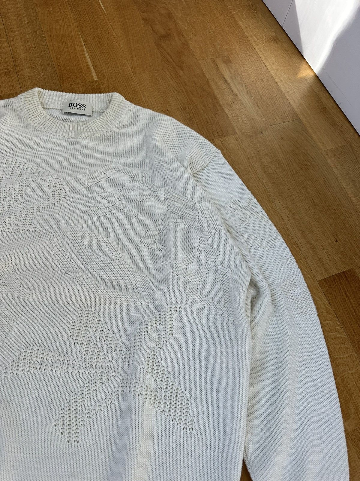 Hugo Boss 90’s West Germany Hugo Boss Knit Sweater Sea Accents Size US L / EU 52-54 / 3 - 8 Thumbnail