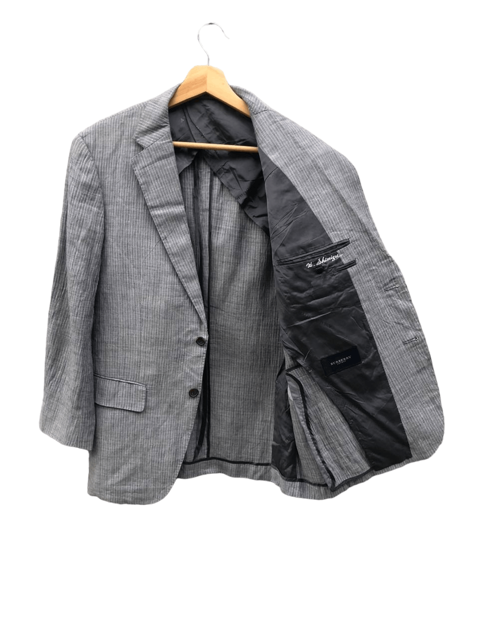 Burberry Burberry Blazers Coat Jacket Grey Striped Size US M / EU 48-50 / 2 - 1 Thumbnail